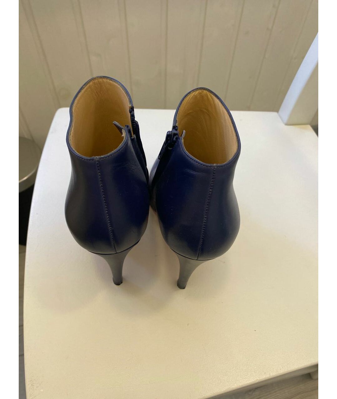 CHRISTIAN LOUBOUTIN Темно-синие кожаные туфли, фото 3