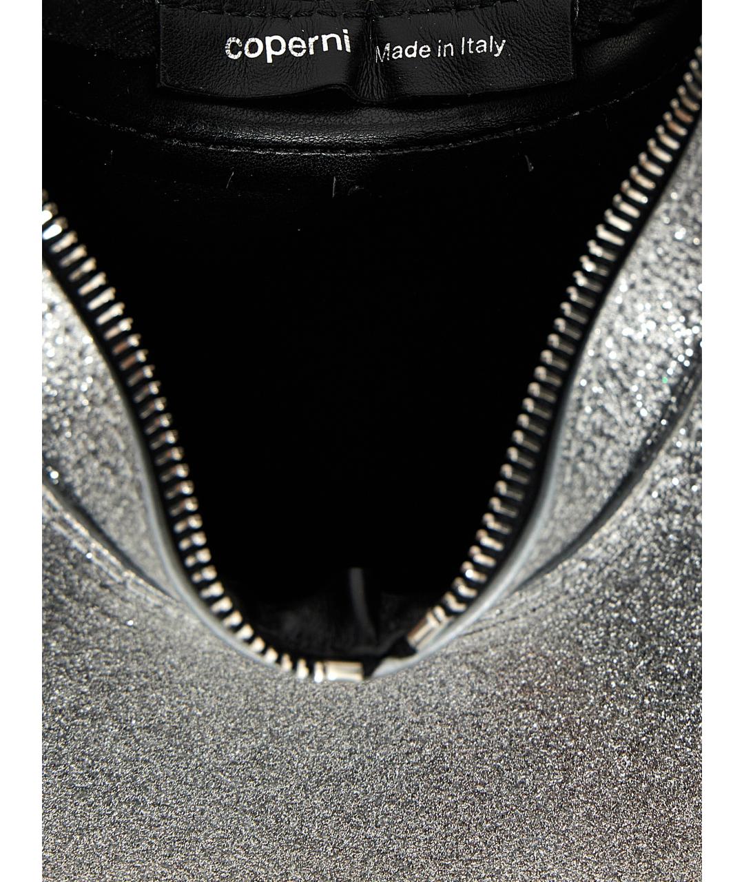COPERNI Серебряная кожаная сумка с короткими ручками, фото 4