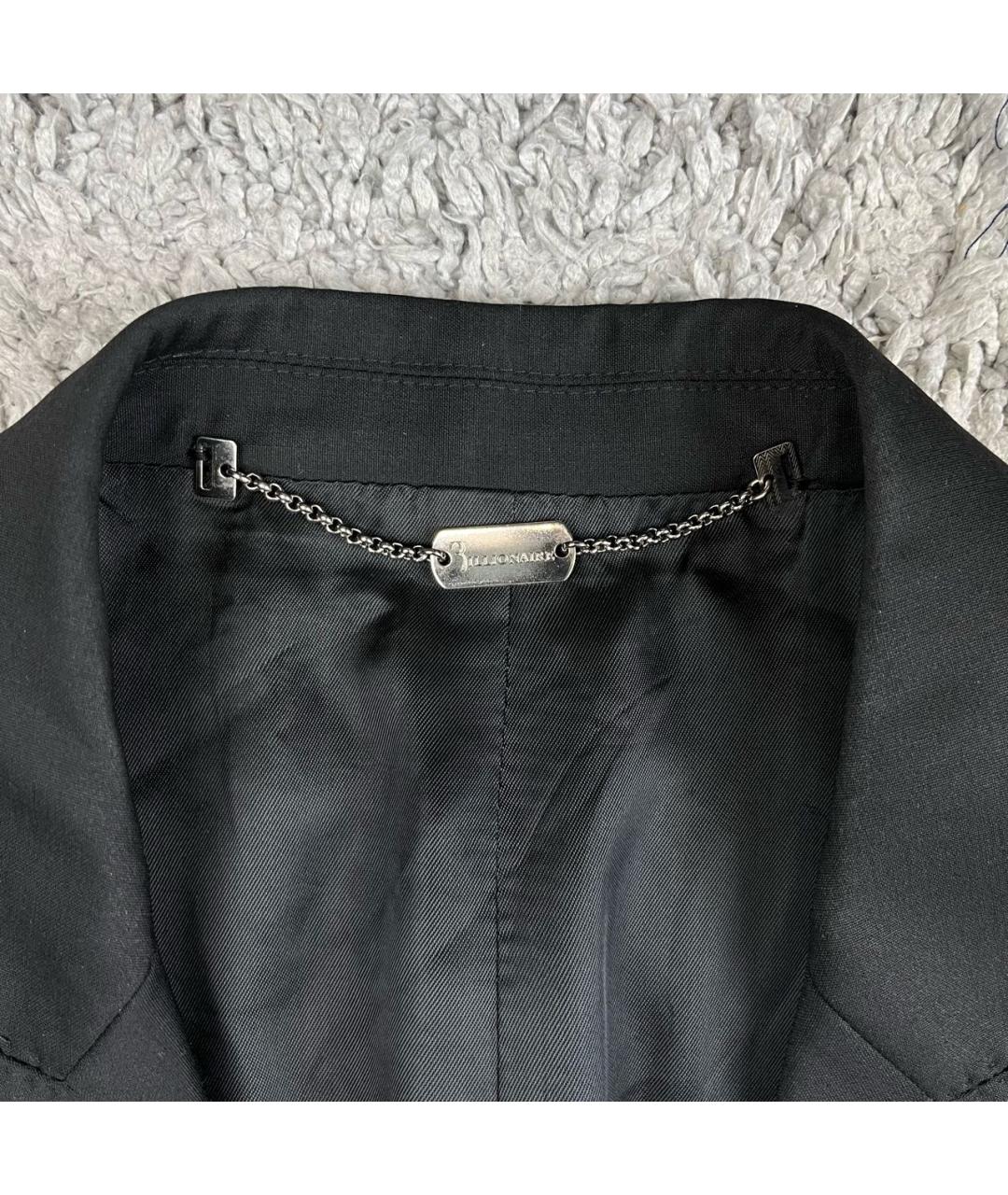 BILLIONAIRE Черный хлопковый пиджак, фото 3