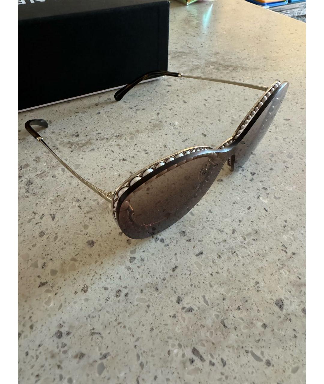 CHANEL Коричневые солнцезащитные очки, фото 2