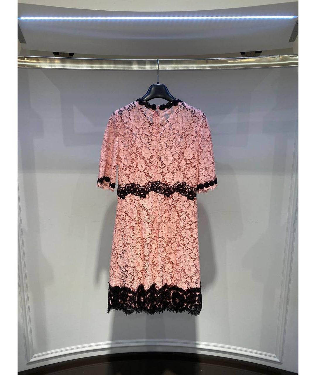 DOLCE&GABBANA Розовое повседневное платье, фото 3