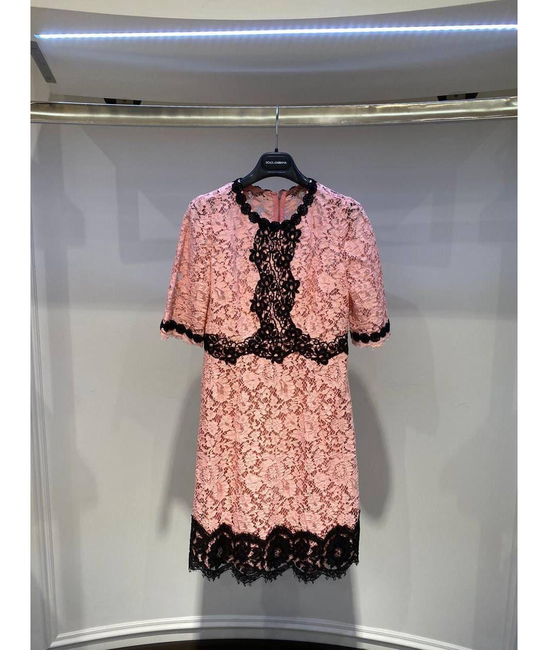 DOLCE&GABBANA Розовое повседневное платье, фото 4