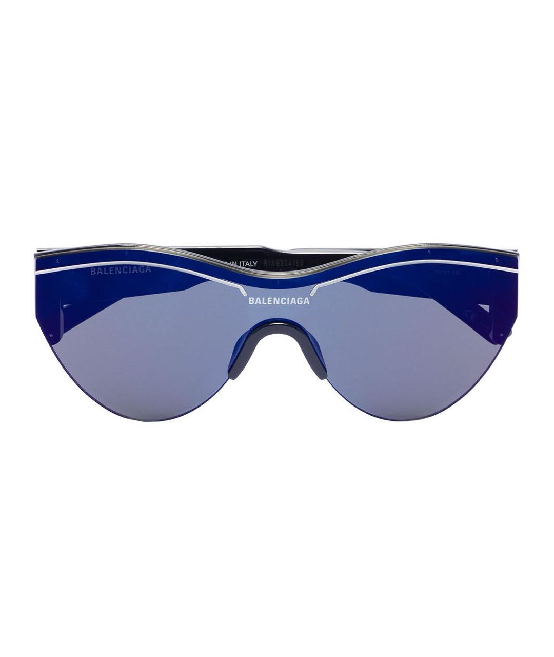 BALENCIAGA Темно-синие пластиковые солнцезащитные очки, фото 1