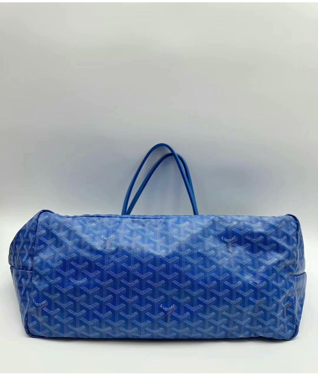 GOYARD Синяя кожаная сумка тоут, фото 3