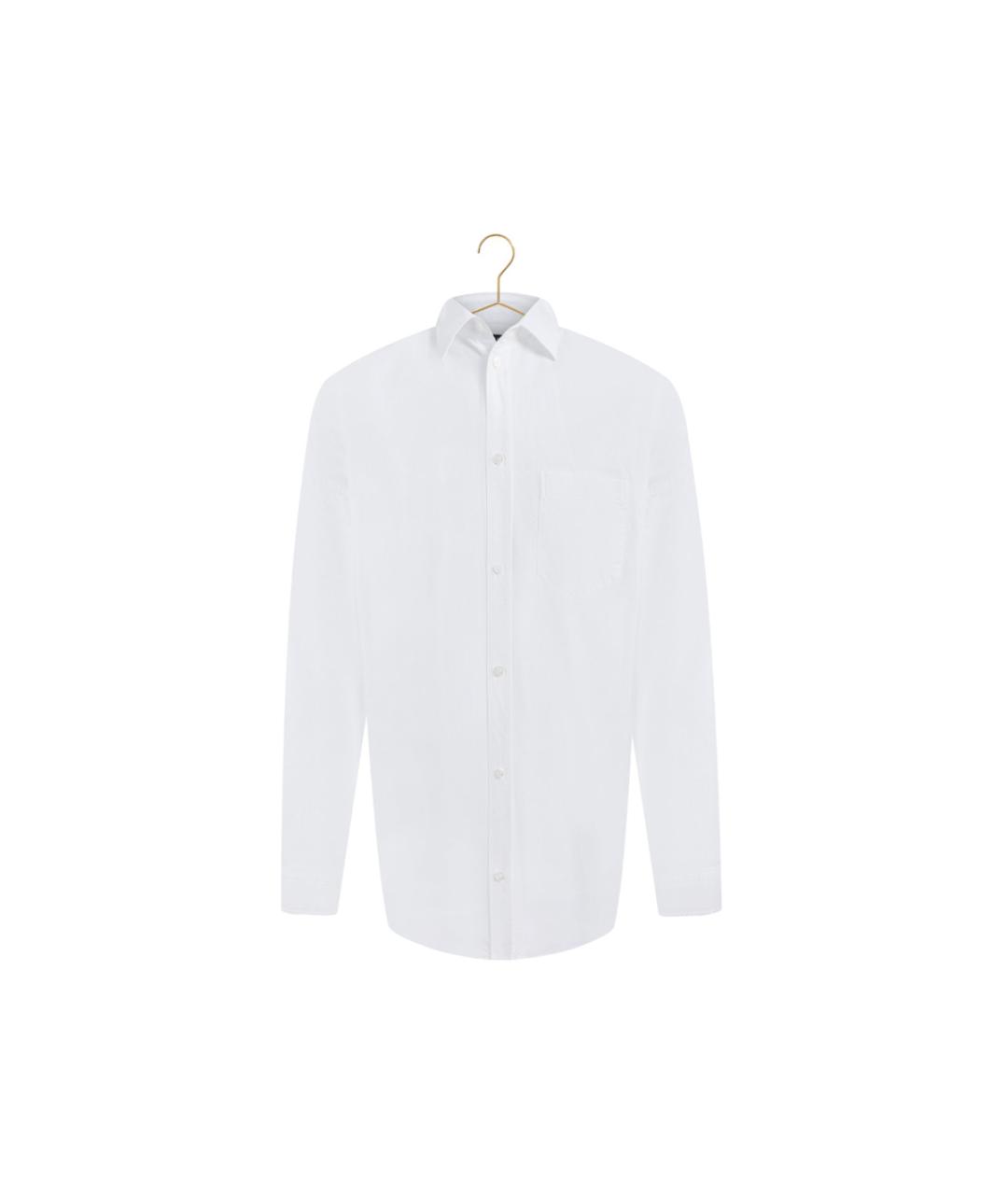 BALENCIAGA Белая хлопковая кэжуал рубашка, фото 9