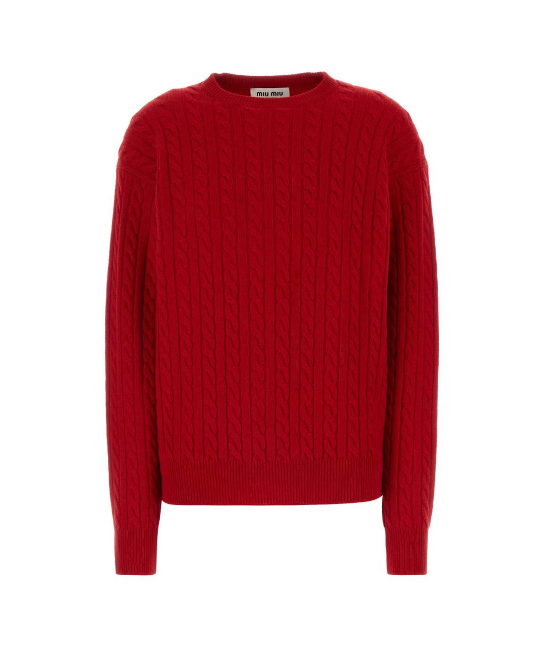 MIU MIU Красный кашемировый джемпер / свитер, фото 1