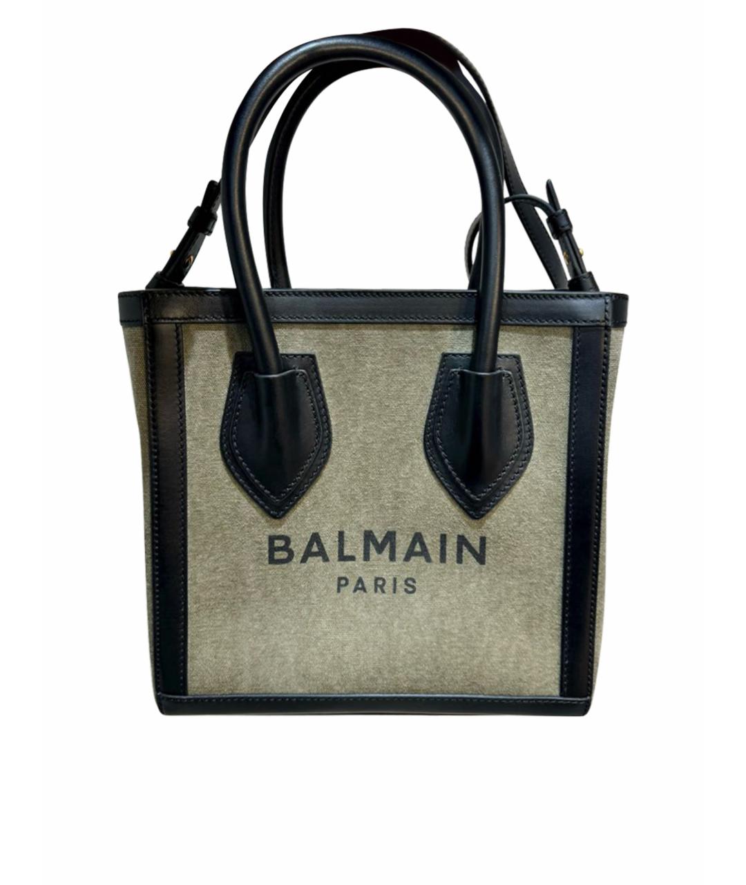 BALMAIN Хаки сумка тоут, фото 1