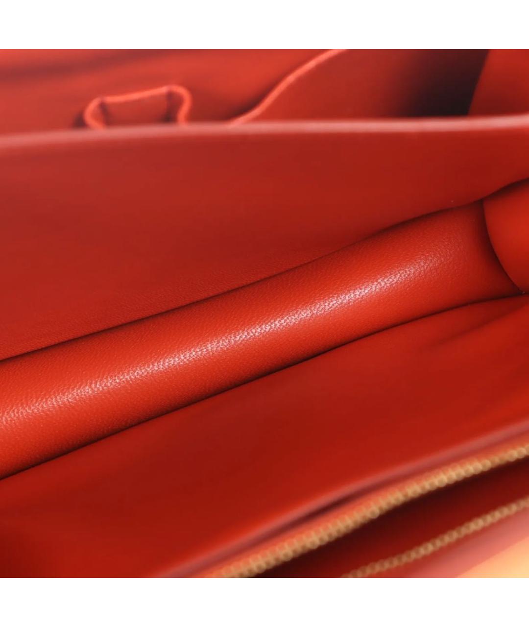 CELINE PRE-OWNED Красная кожаная сумка через плечо, фото 5