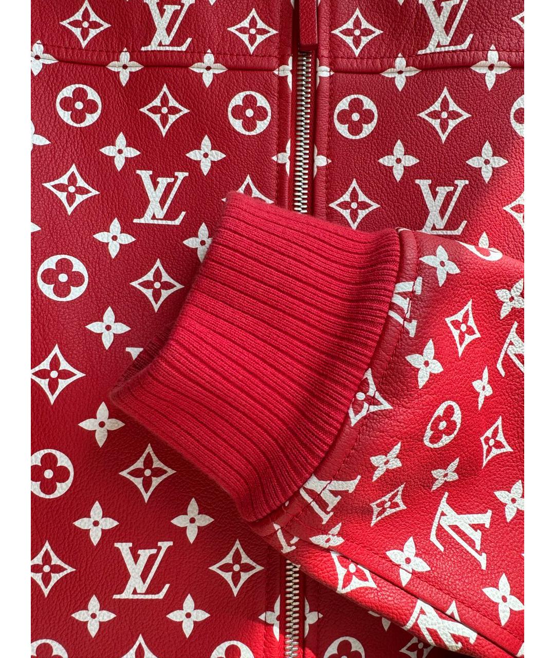 LOUIS VUITTON Красная кожаная куртка, фото 7