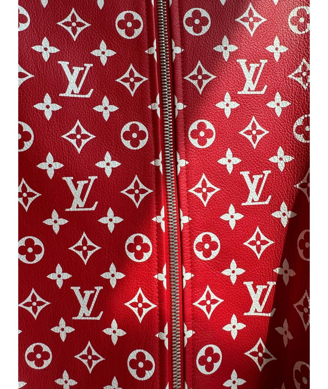 LOUIS VUITTON Красная кожаная куртка, фото 6