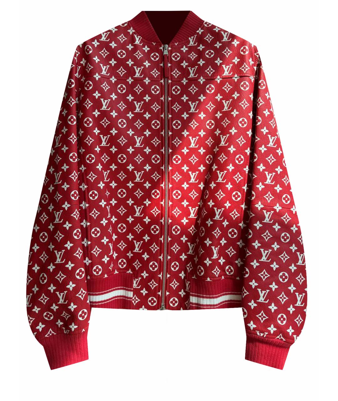 LOUIS VUITTON Красная кожаная куртка, фото 1