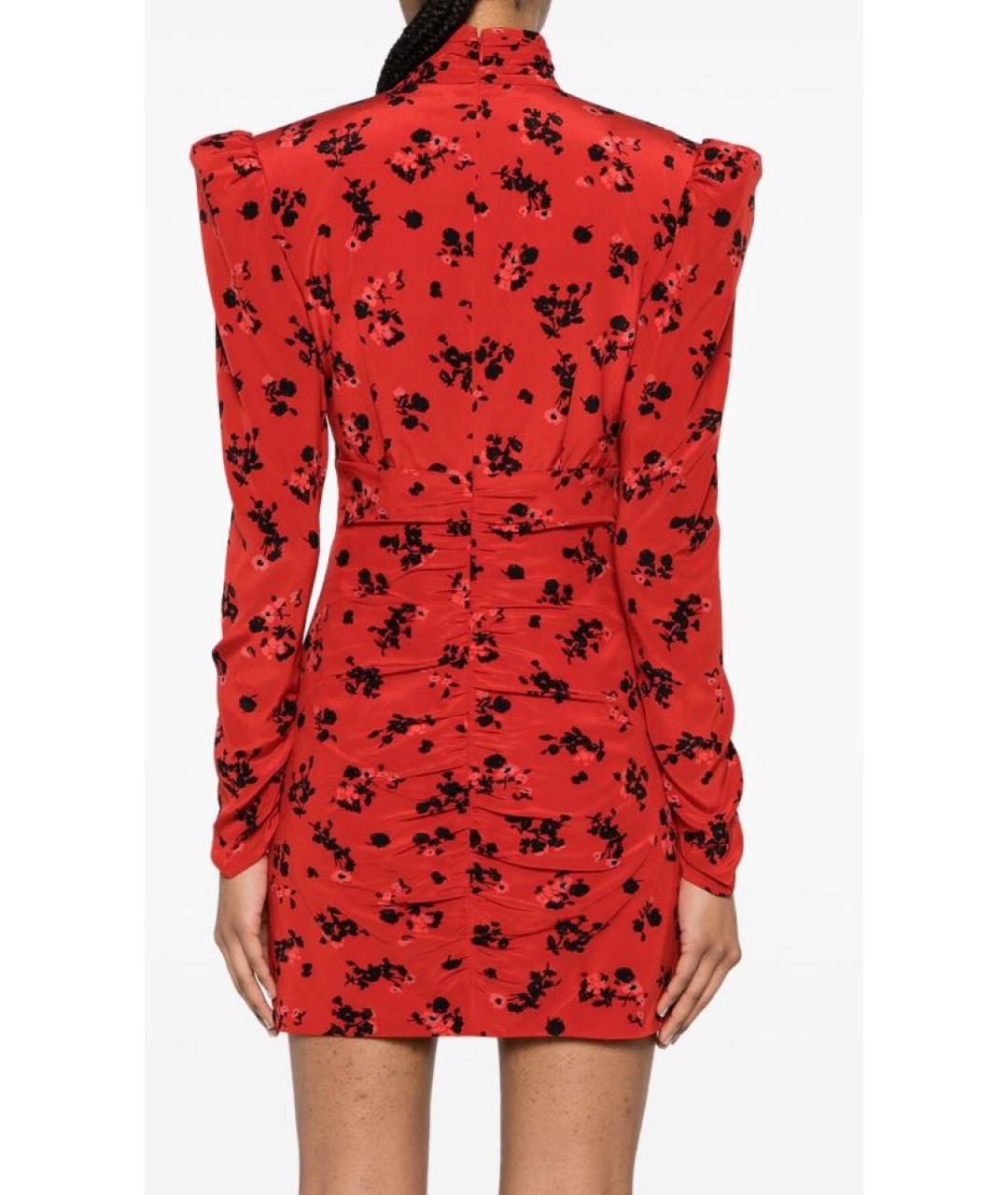 ALESSANDRA RICH Красное шифоновое вечернее платье, фото 2