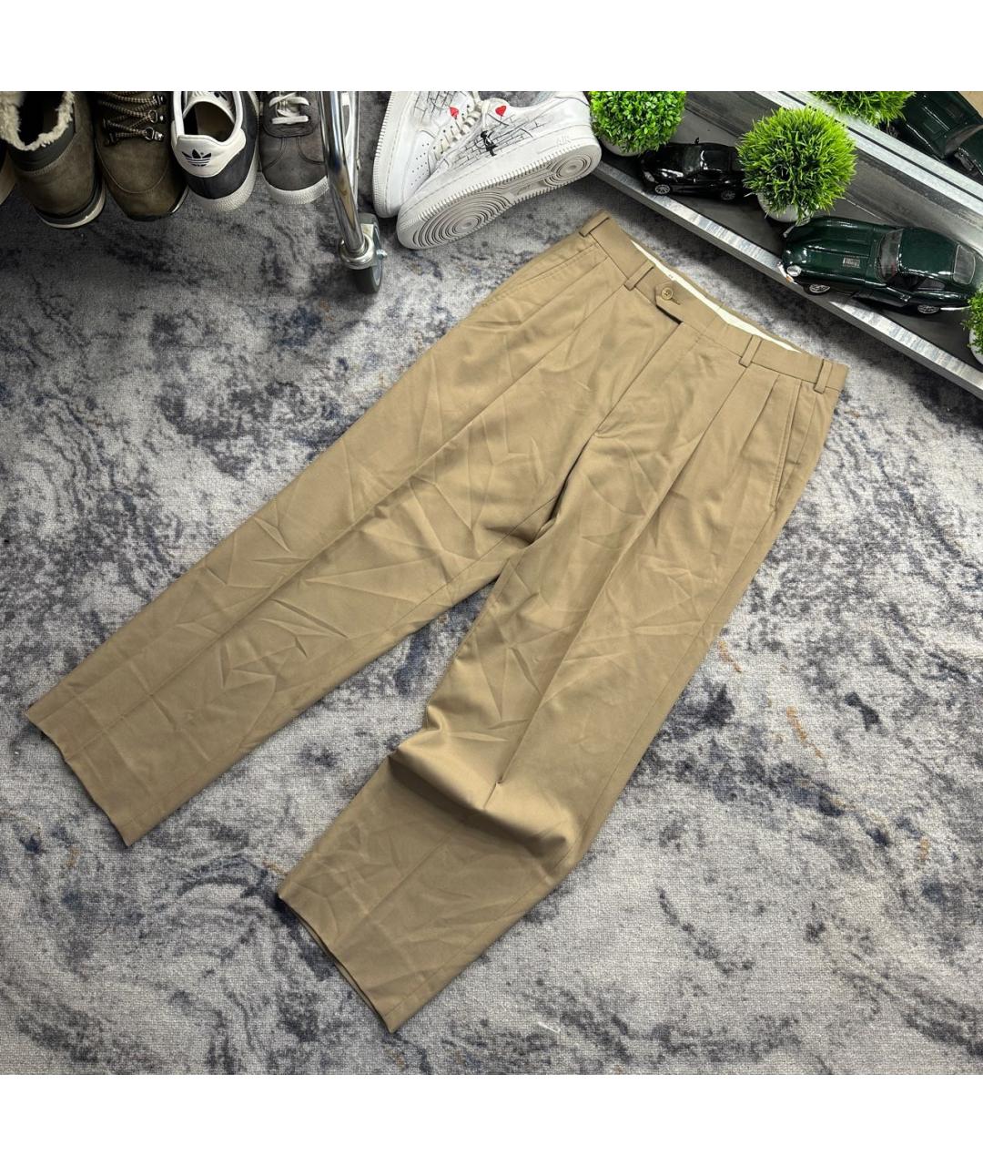 BURBERRY Бежевые классические брюки, фото 7