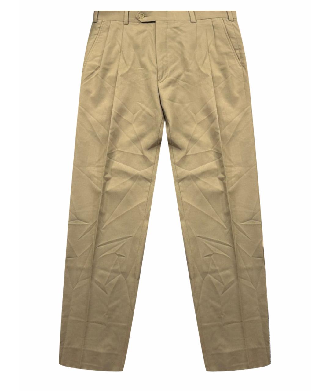 BURBERRY Бежевые классические брюки, фото 1
