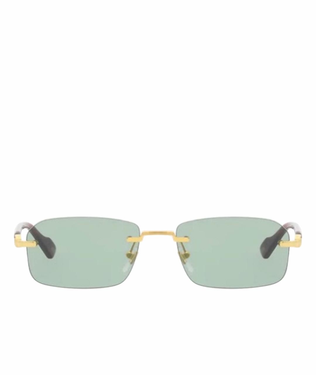 MIU MIU Зеленые металлические солнцезащитные очки, фото 1