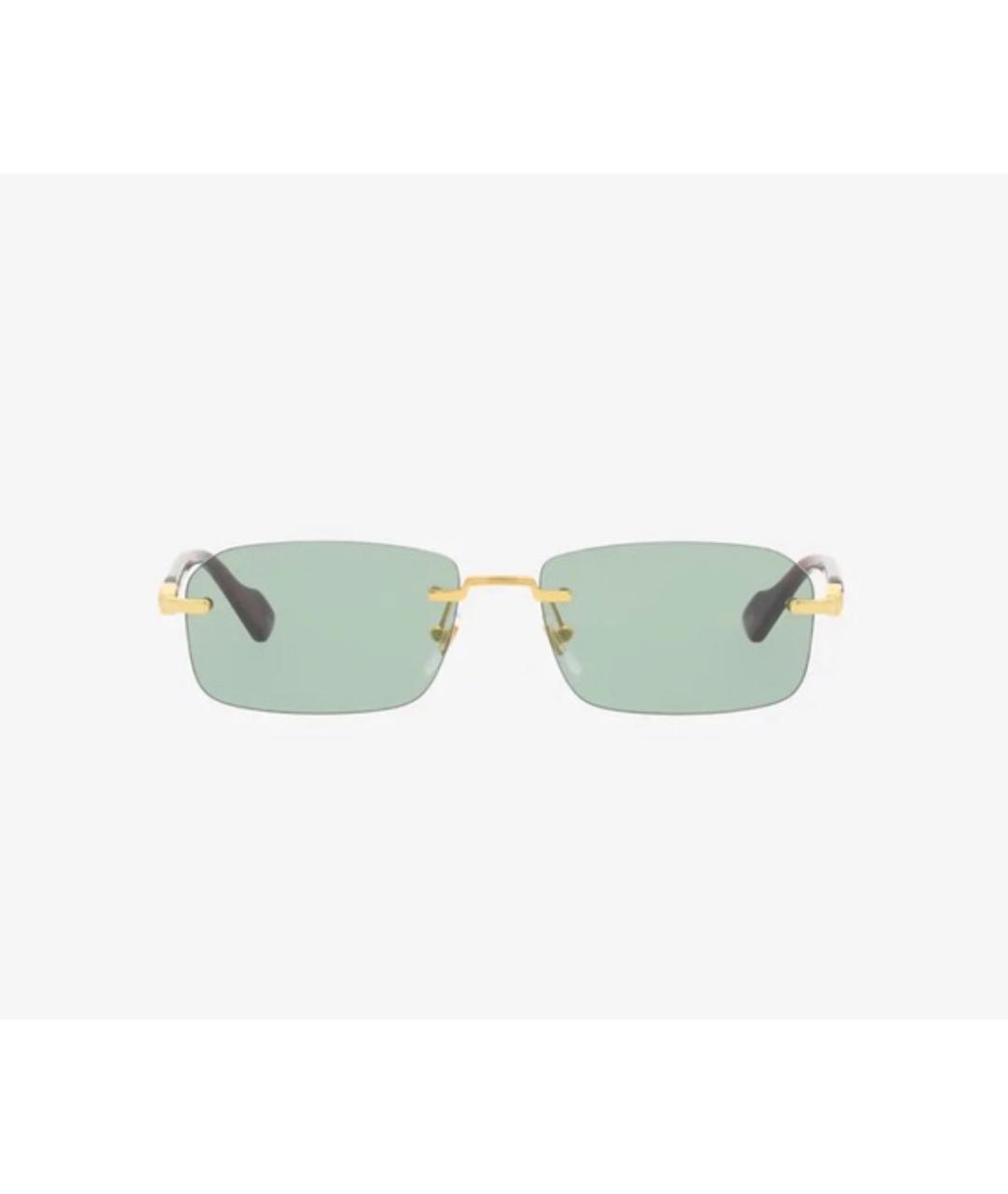 MIU MIU Зеленые металлические солнцезащитные очки, фото 3