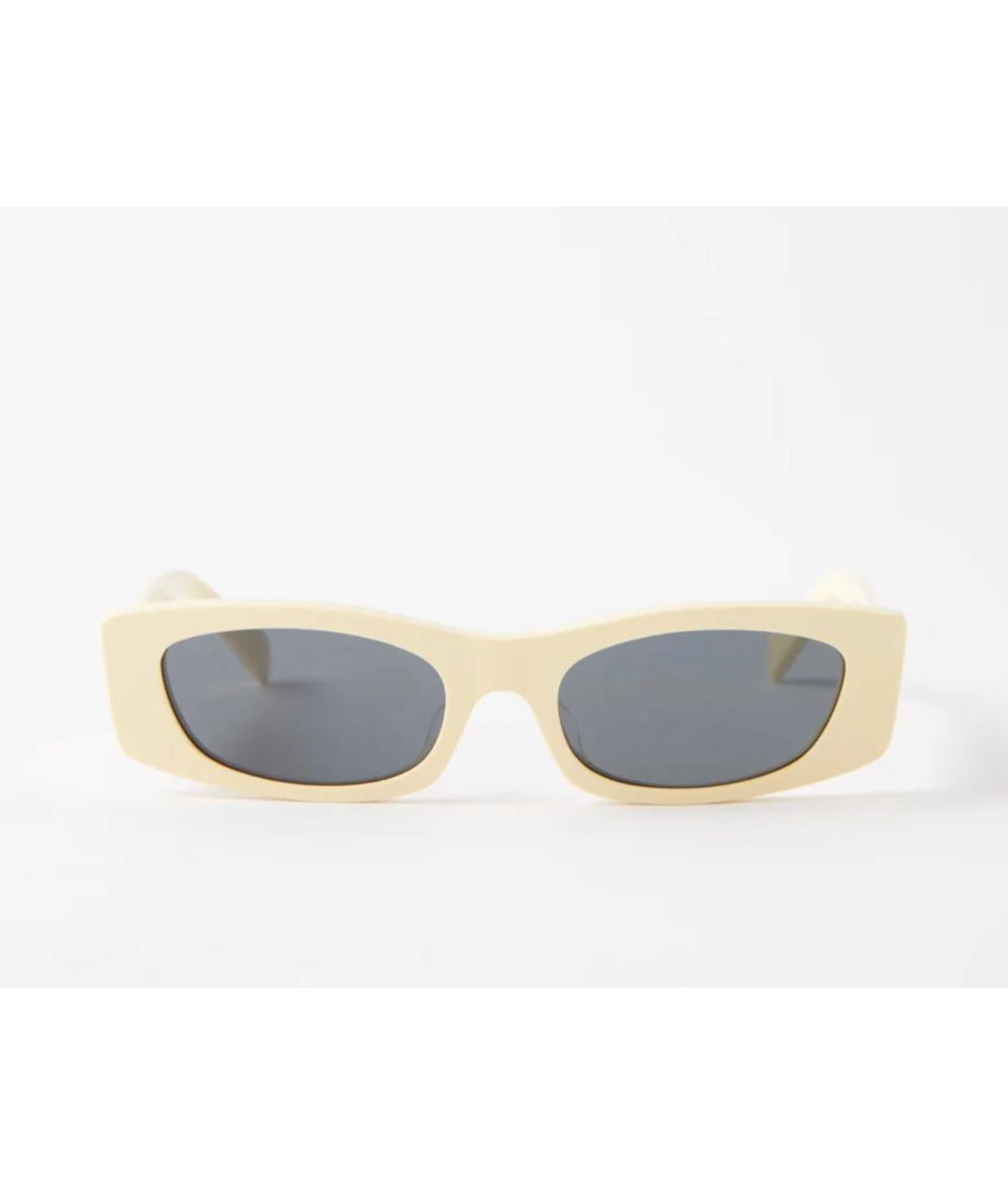 CELINE PRE-OWNED Бежевые пластиковые солнцезащитные очки, фото 6