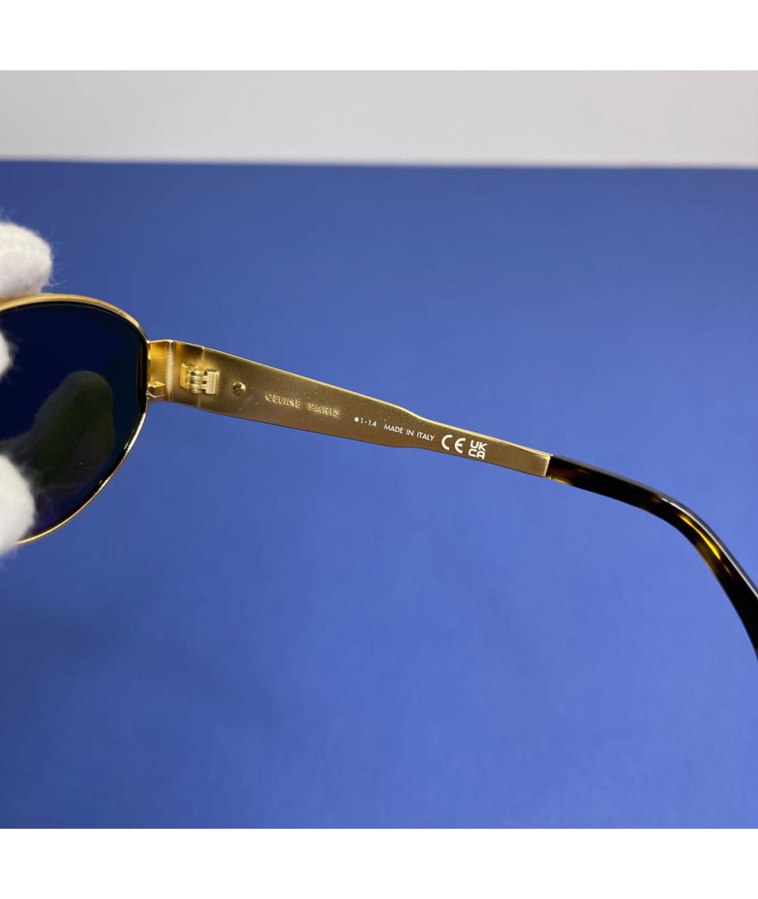 CELINE PRE-OWNED Золотые солнцезащитные очки, фото 6