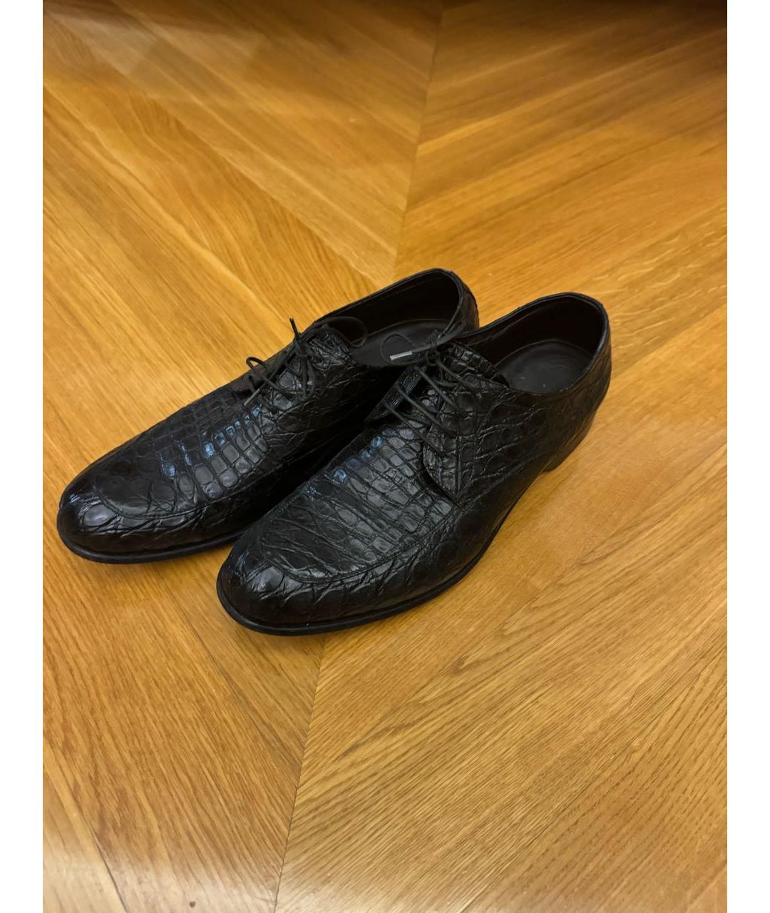 A.TESTONI Черные туфли из экзотической кожи, фото 3