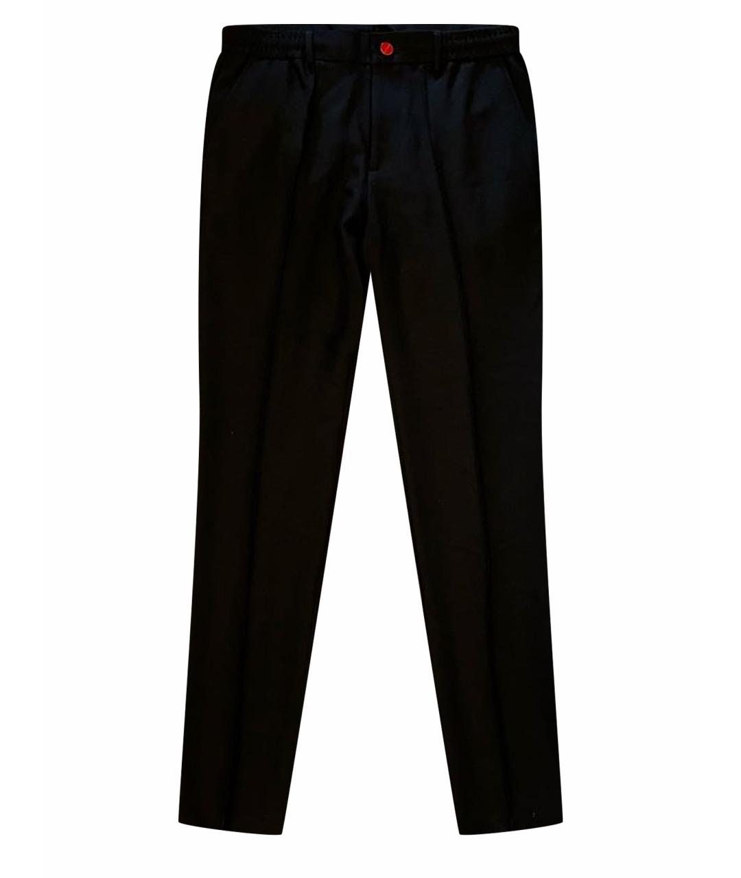 KITON Черные шерстяные повседневные брюки, фото 1