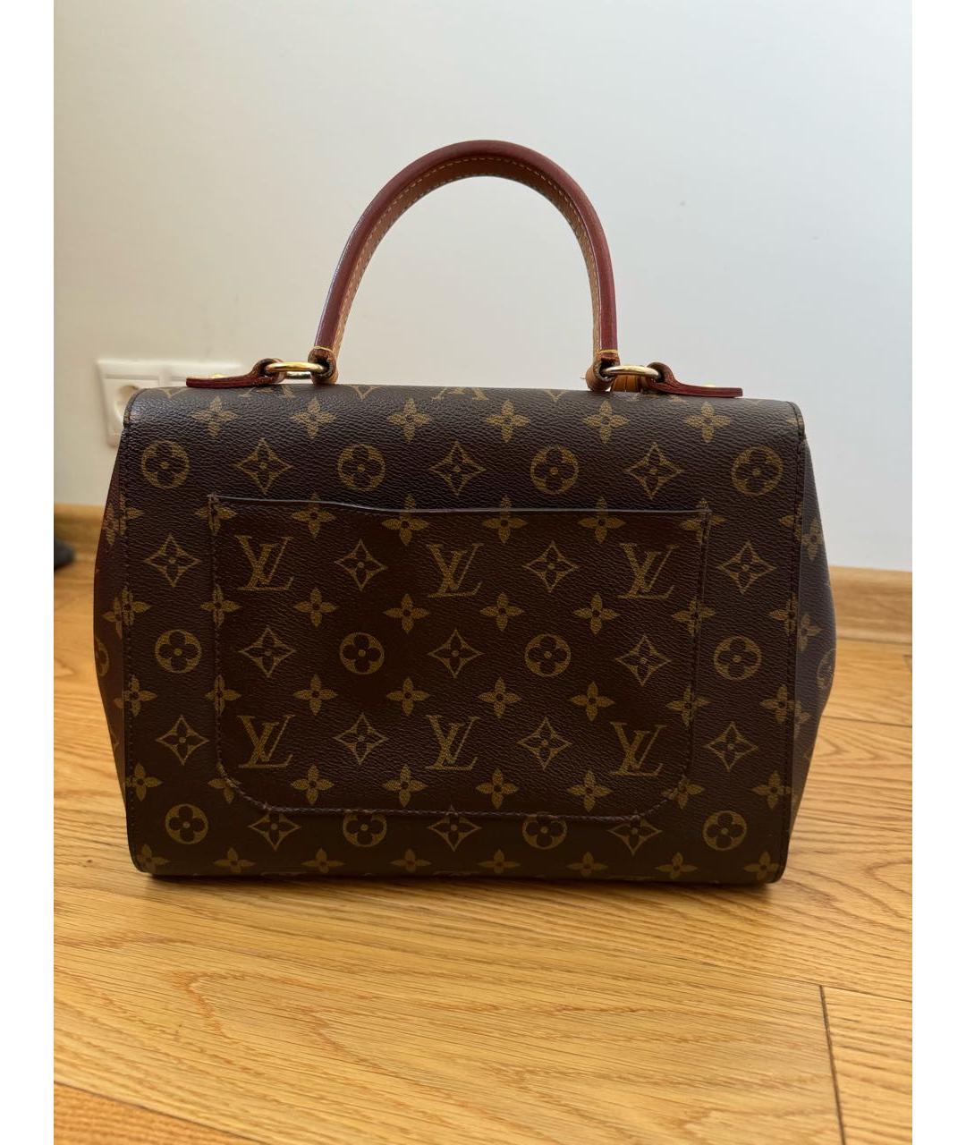 LOUIS VUITTON Коричневая кожаная сумка через плечо, фото 3