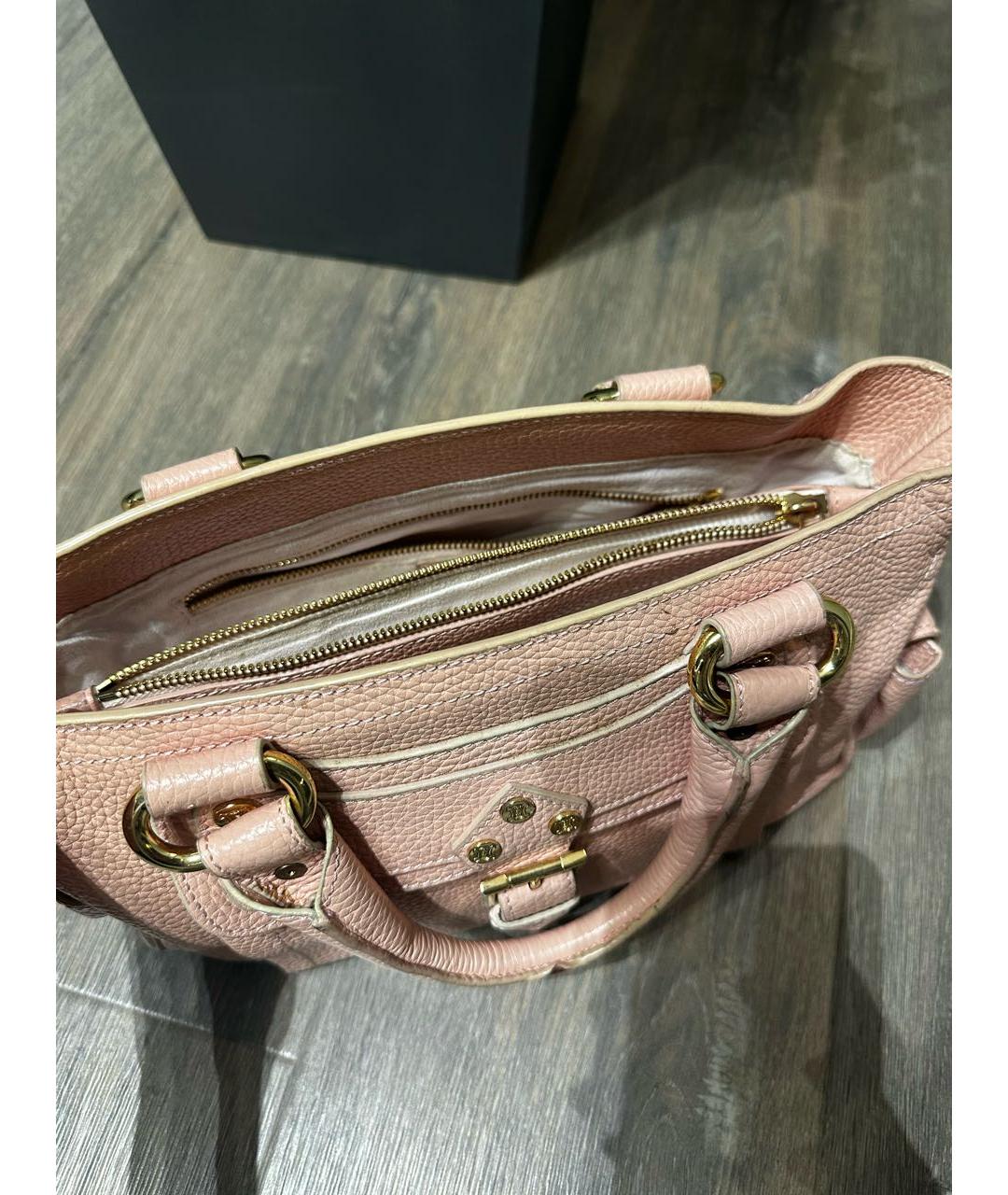 CELINE PRE-OWNED Розовая кожаная сумка с короткими ручками, фото 4