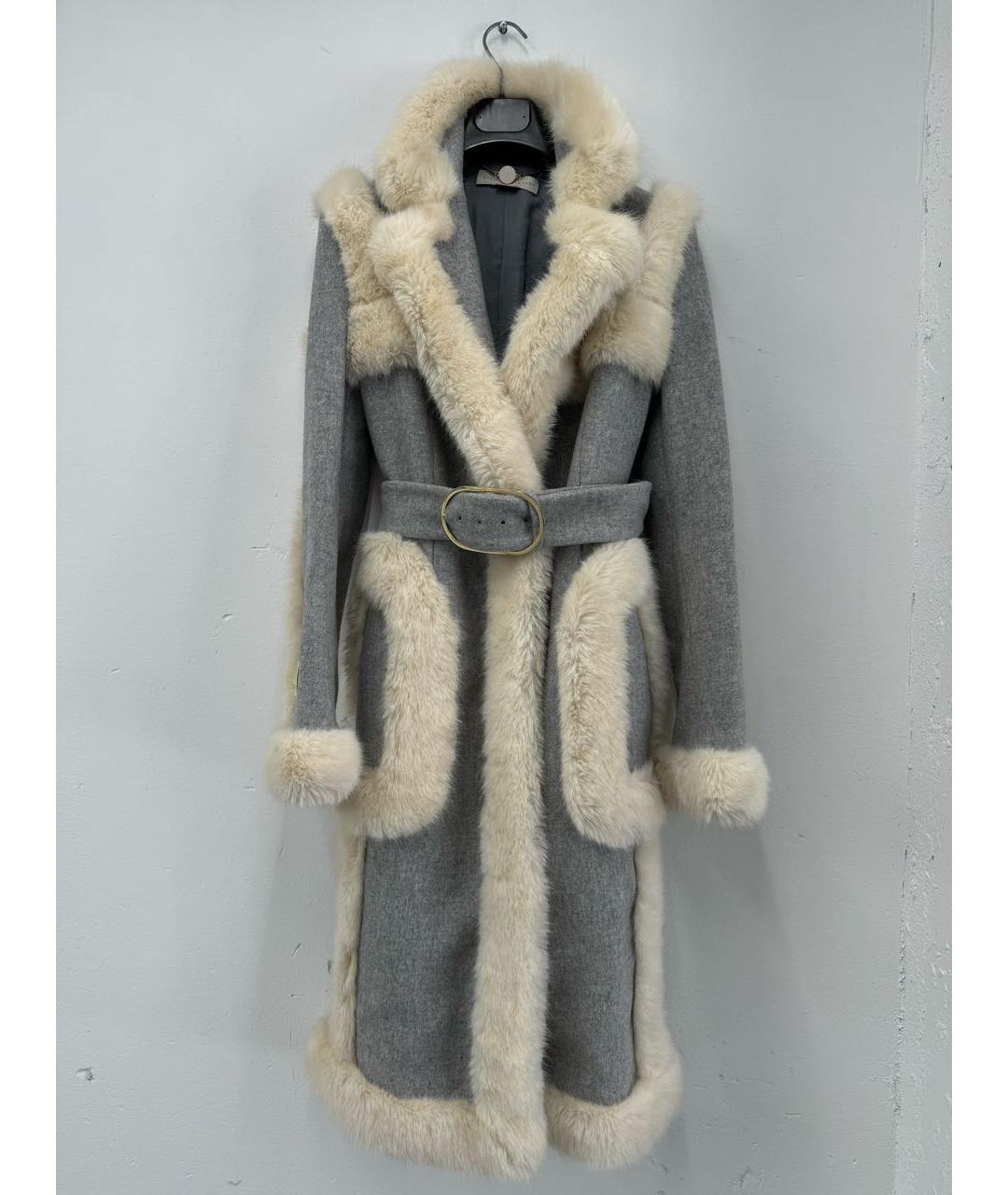 STELLA MCCARTNEY Серое шерстяное пальто, фото 9