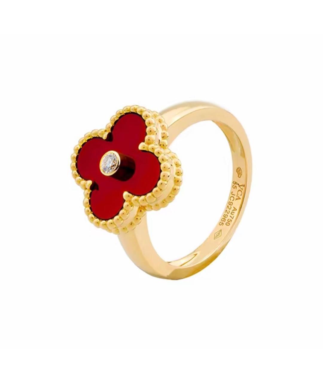 VAN CLEEF & ARPELS Красное кольцо из желтого золота, фото 1