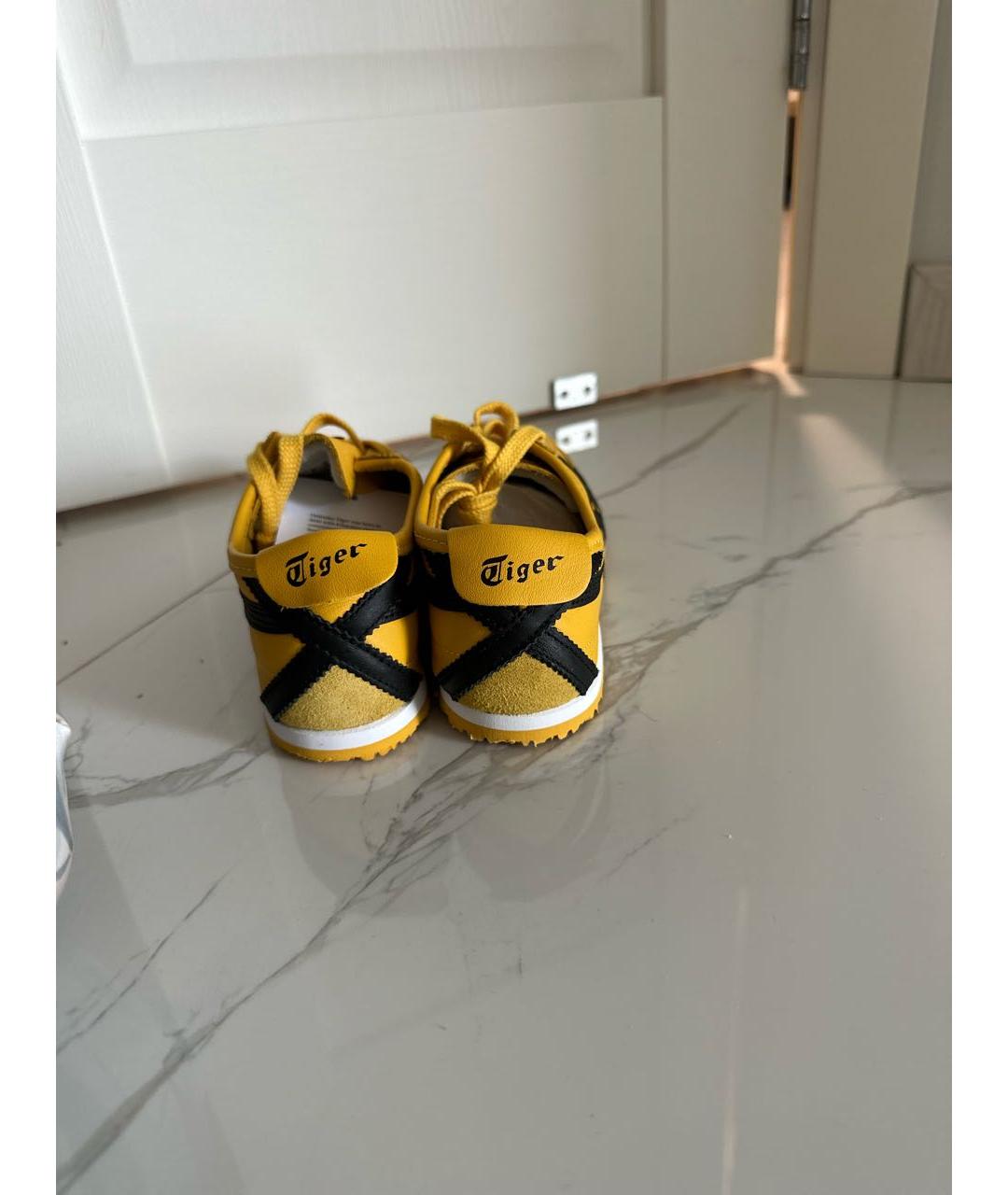 ASICS Желтые кожаные кеды, фото 4