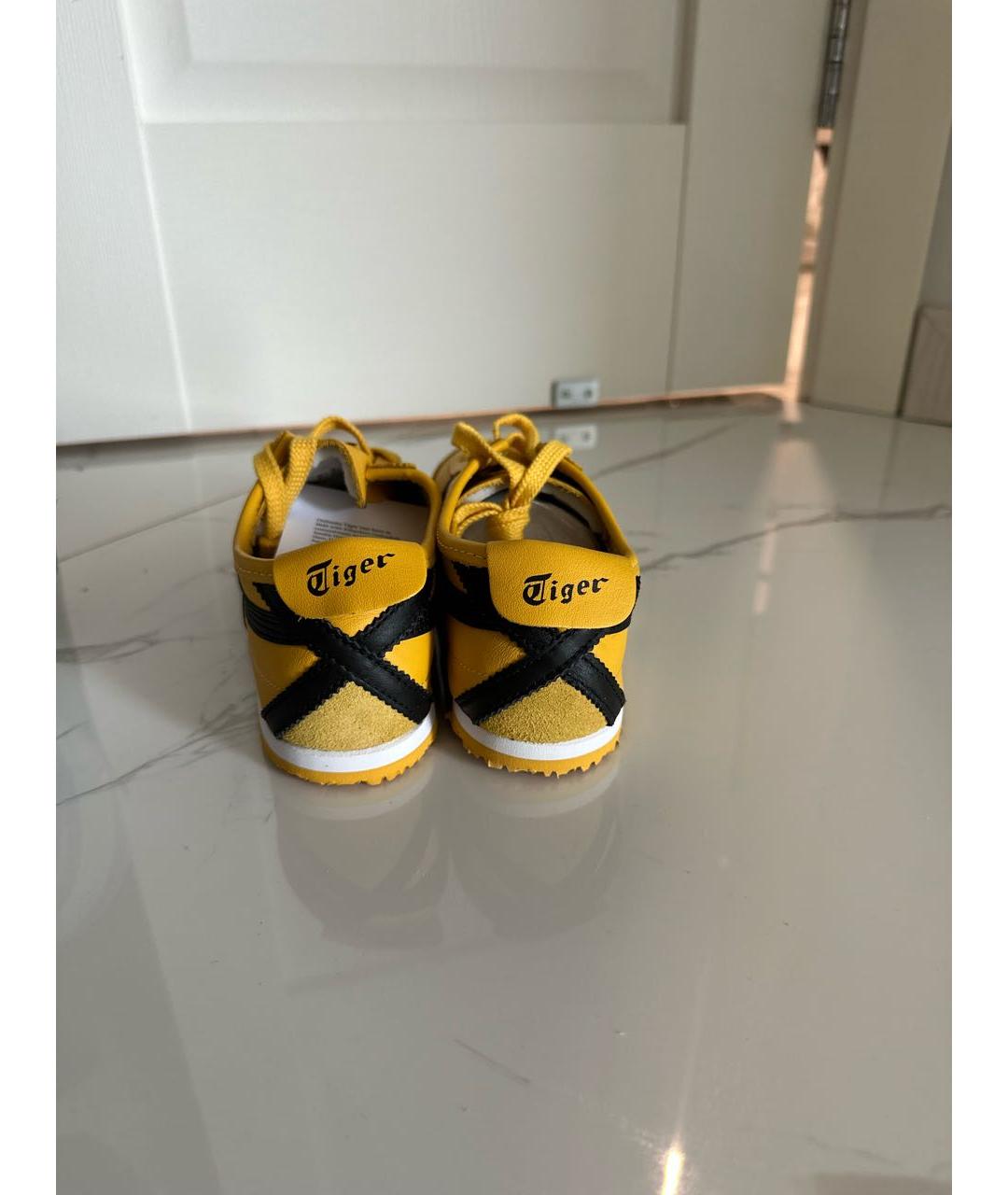 ASICS Желтые кожаные кеды, фото 7