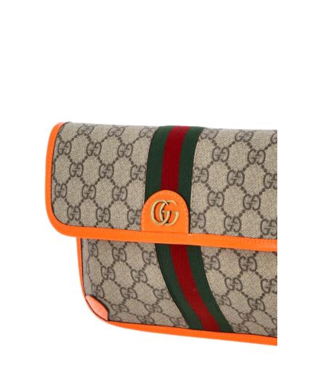 GUCCI Оранжевая сумка на плечо из искусственной кожи, фото 4