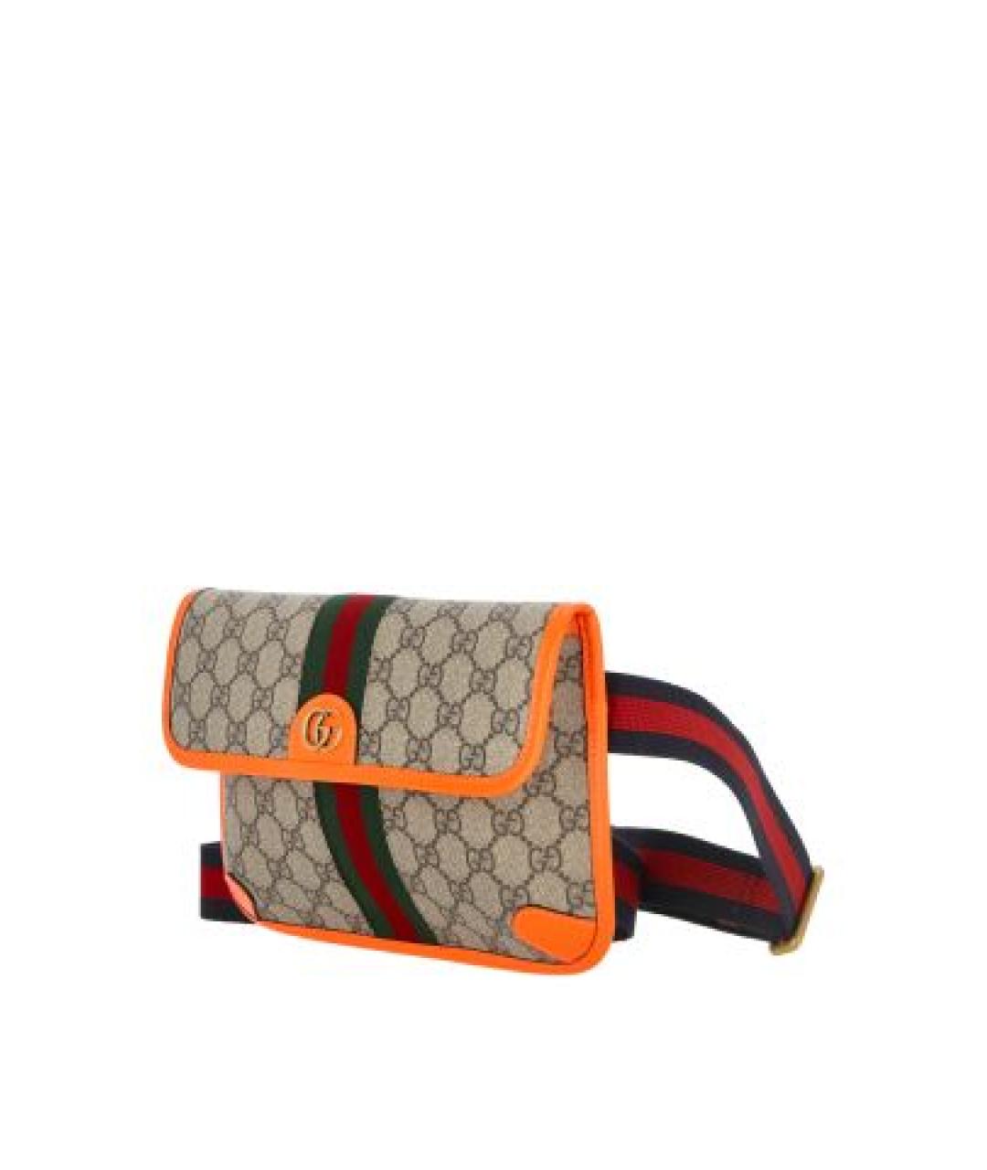 GUCCI Оранжевая сумка на плечо из искусственной кожи, фото 2