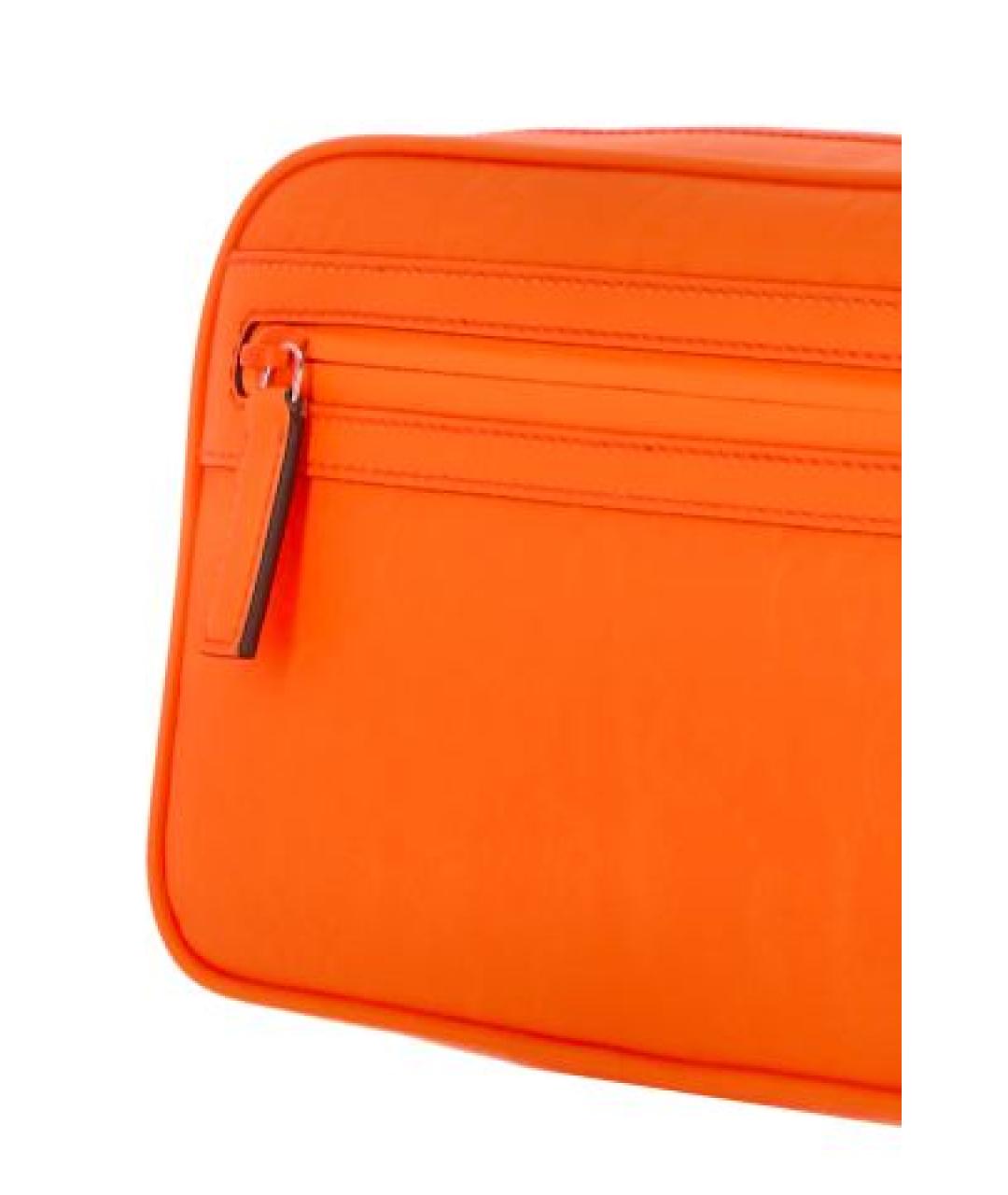 GUCCI Оранжевая кожаная поясная сумка, фото 4