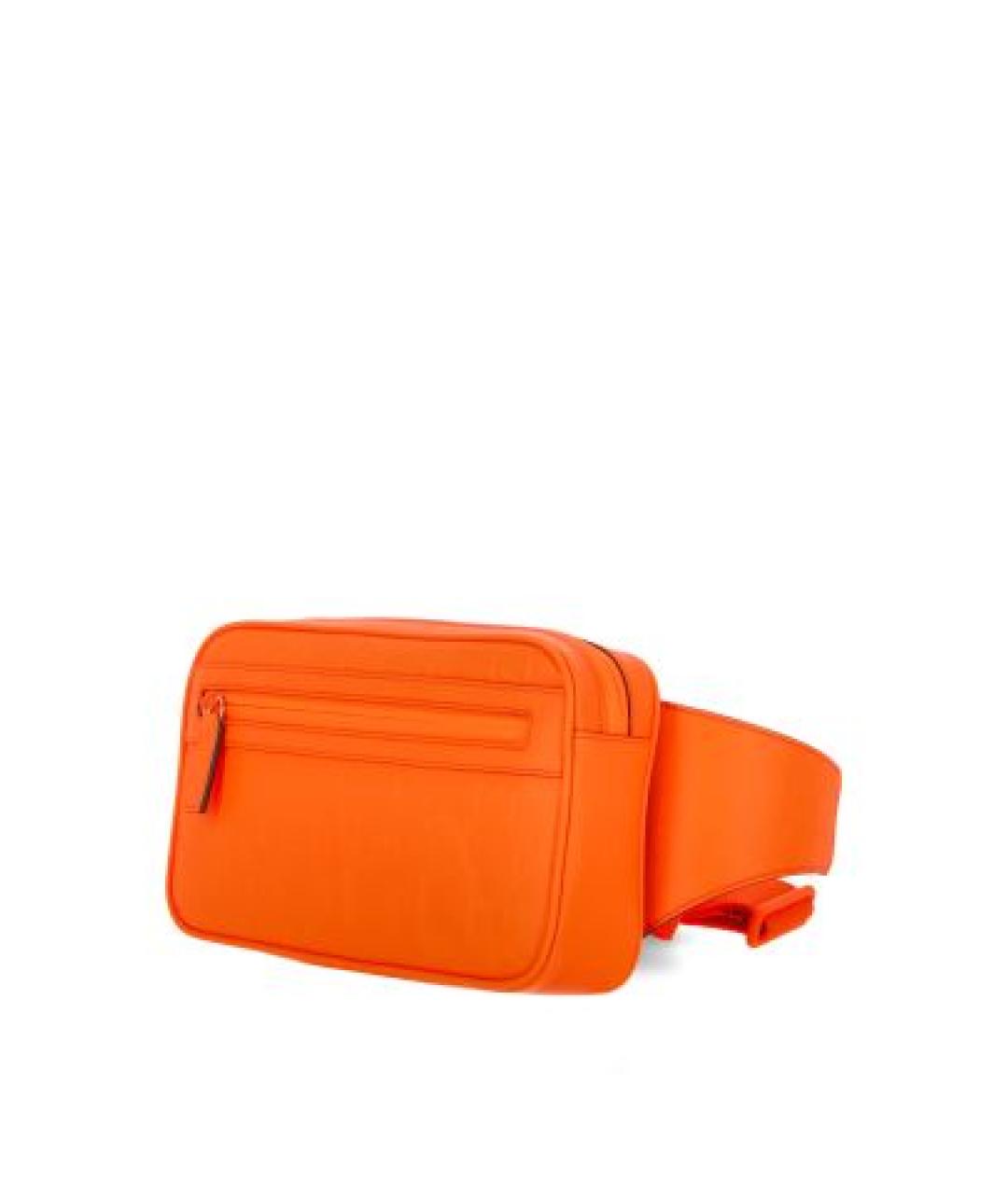 GUCCI Оранжевая кожаная поясная сумка, фото 2