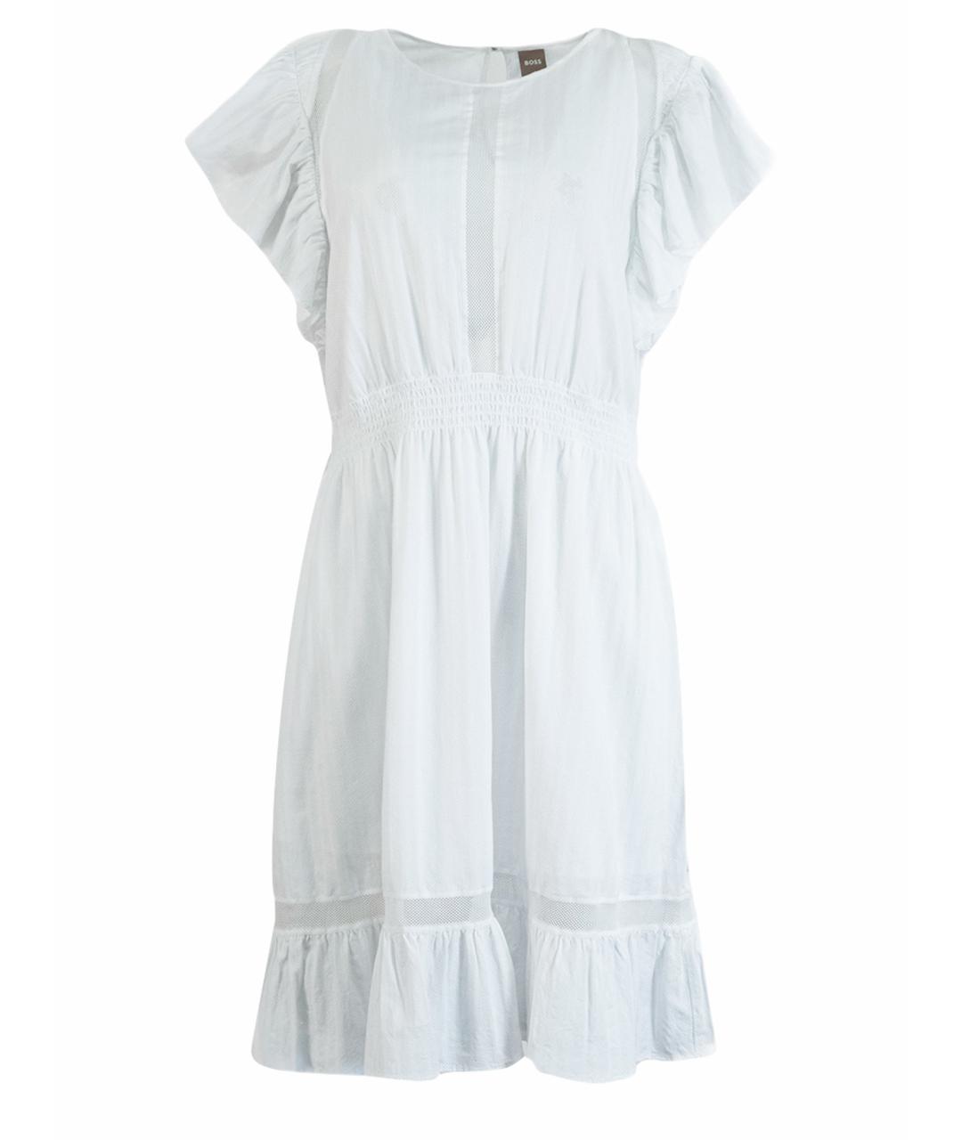 HUGO BOSS Белое хлопковое повседневное платье, фото 1