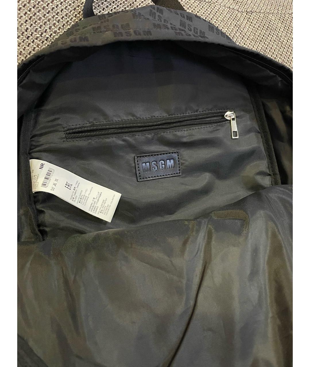 MSGM Черный тканевый рюкзак, фото 3