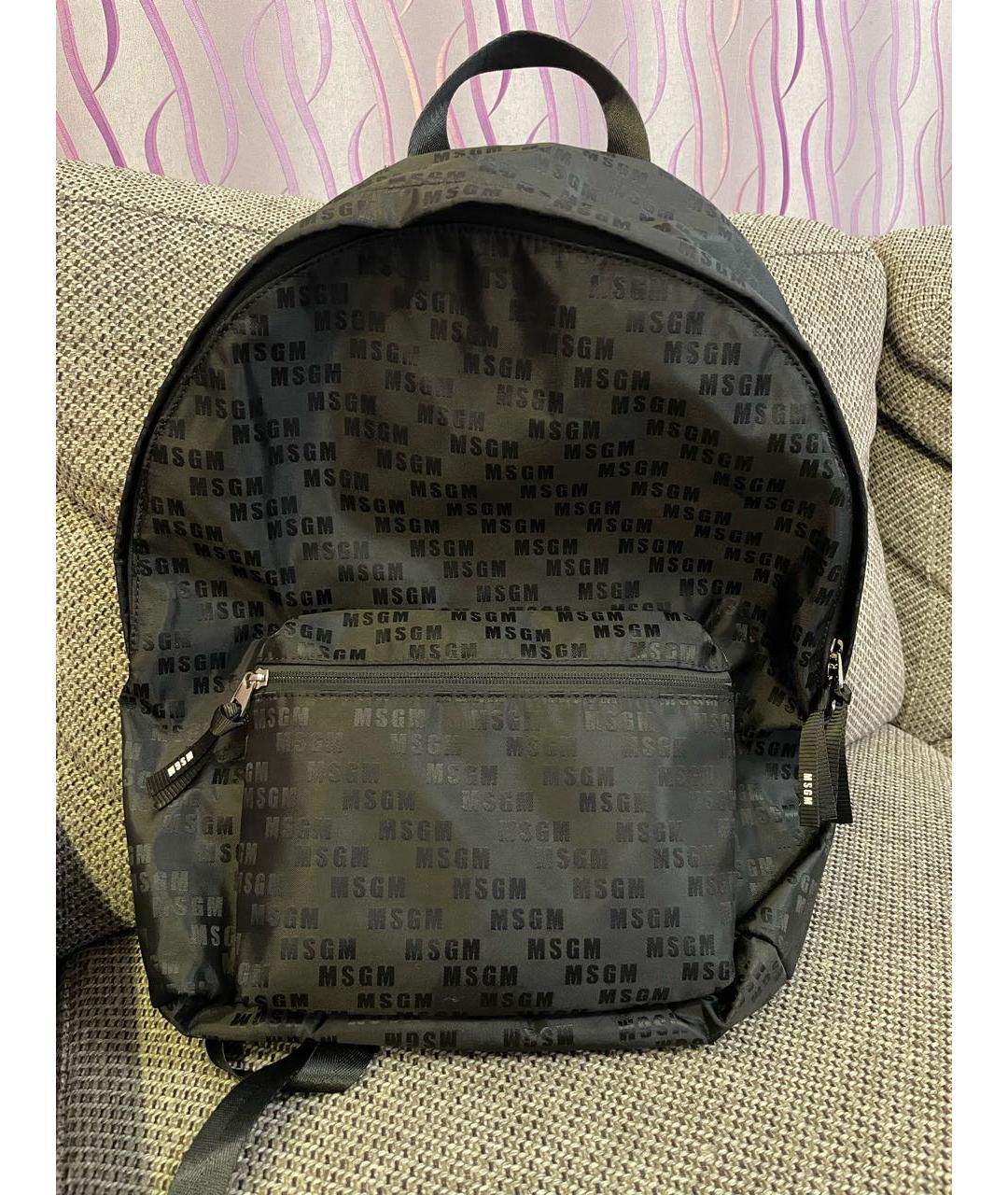 MSGM Черный тканевый рюкзак, фото 2