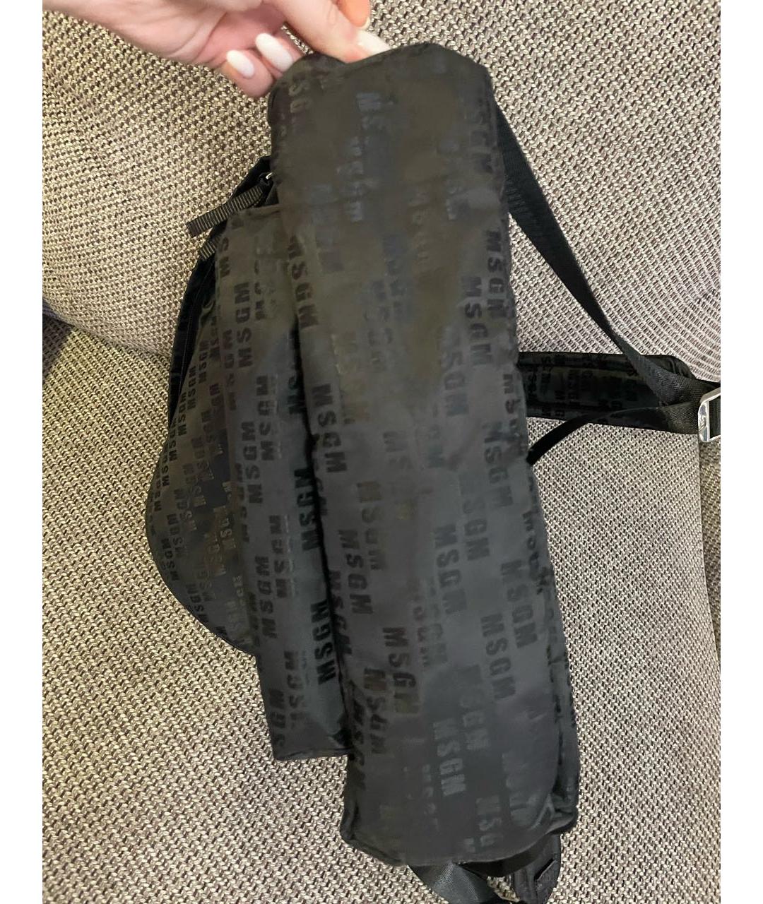MSGM Черный тканевый рюкзак, фото 5