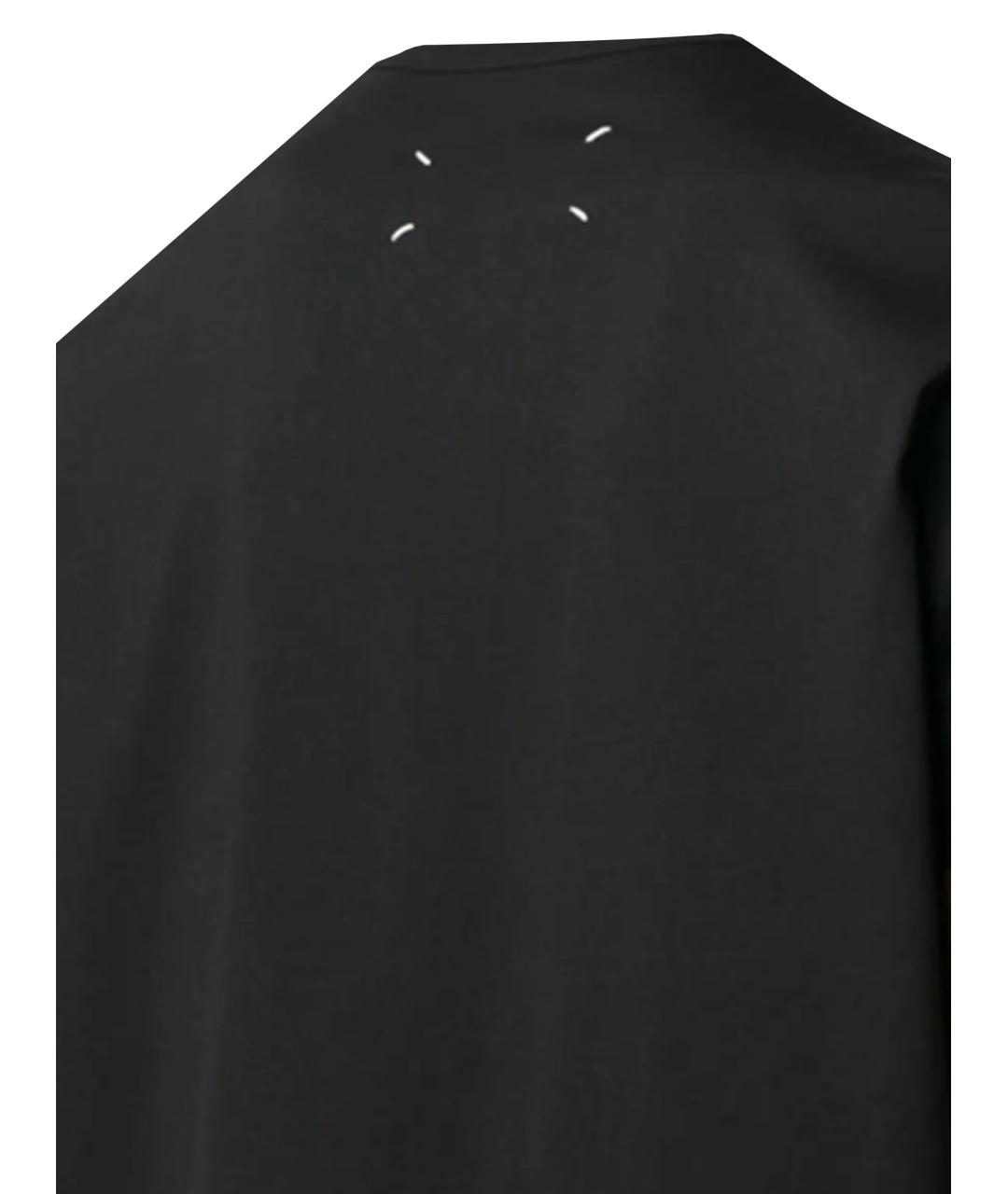 MAISON MARGIELA Черная хлопковая футболка, фото 3
