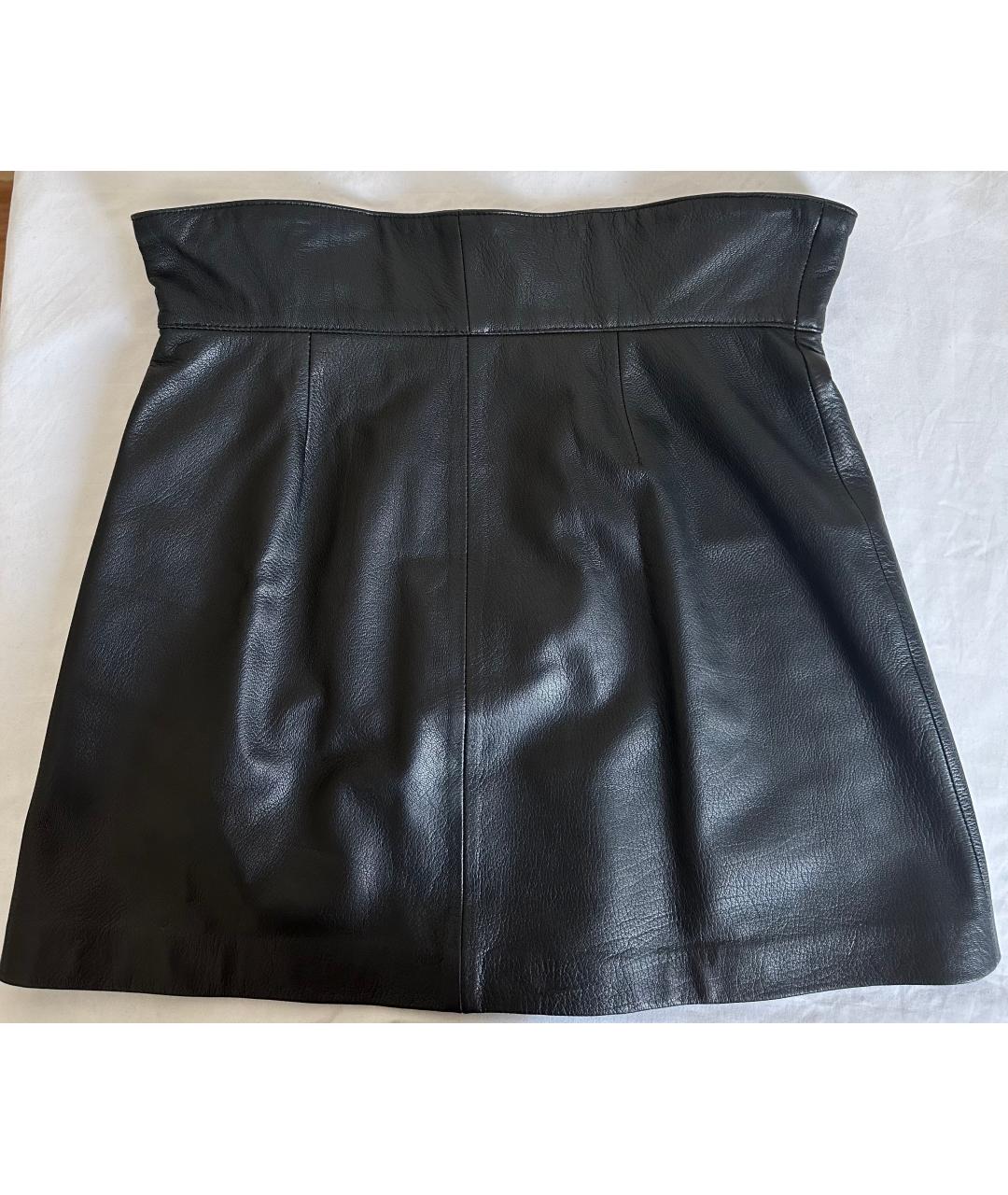 CHRISTIAN DIOR PRE-OWNED Черная кожаная юбка мини, фото 5