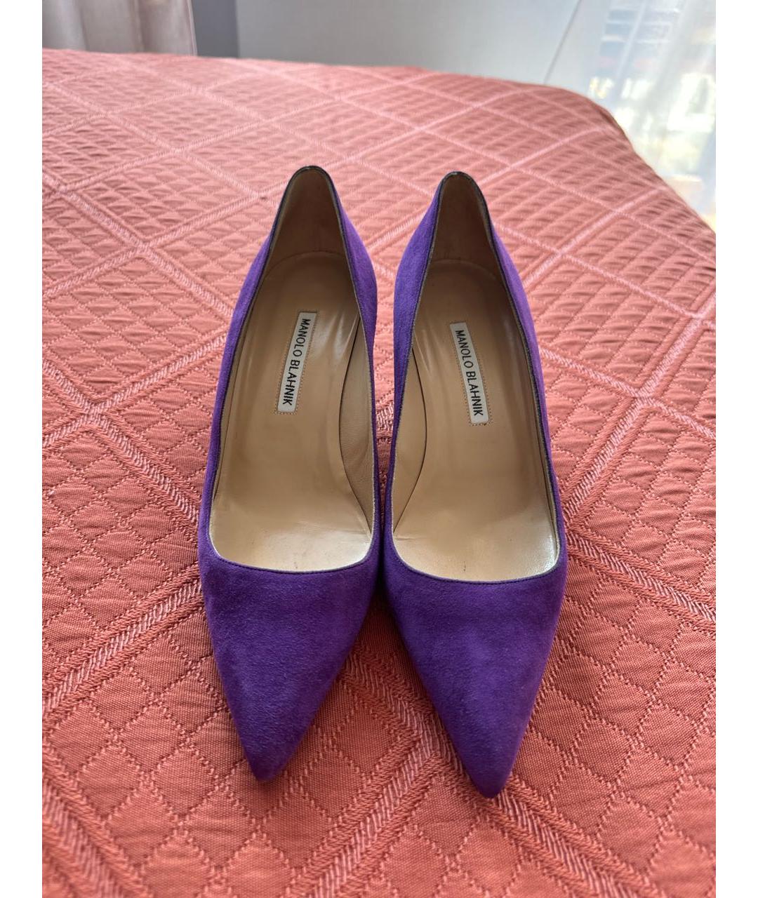 MANOLO BLAHNIK Фиолетовые замшевые туфли, фото 2
