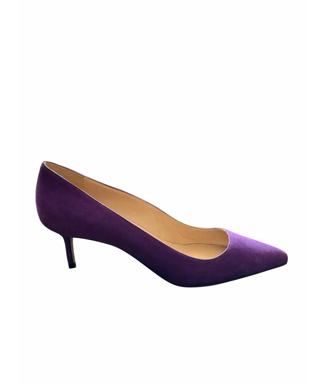 MANOLO BLAHNIK Фиолетовые замшевые туфли, фото 1
