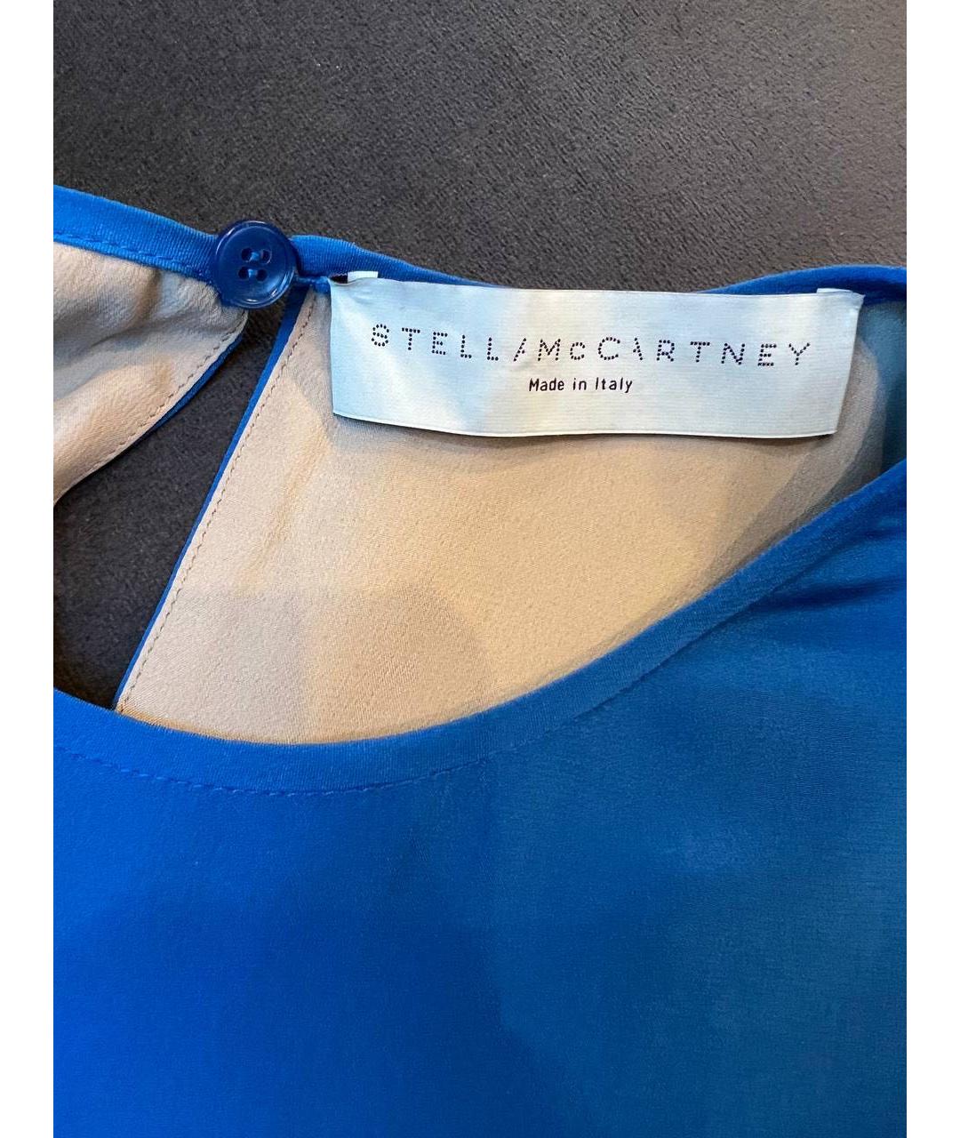 STELLA MCCARTNEY Синее шелковое коктейльное платье, фото 3
