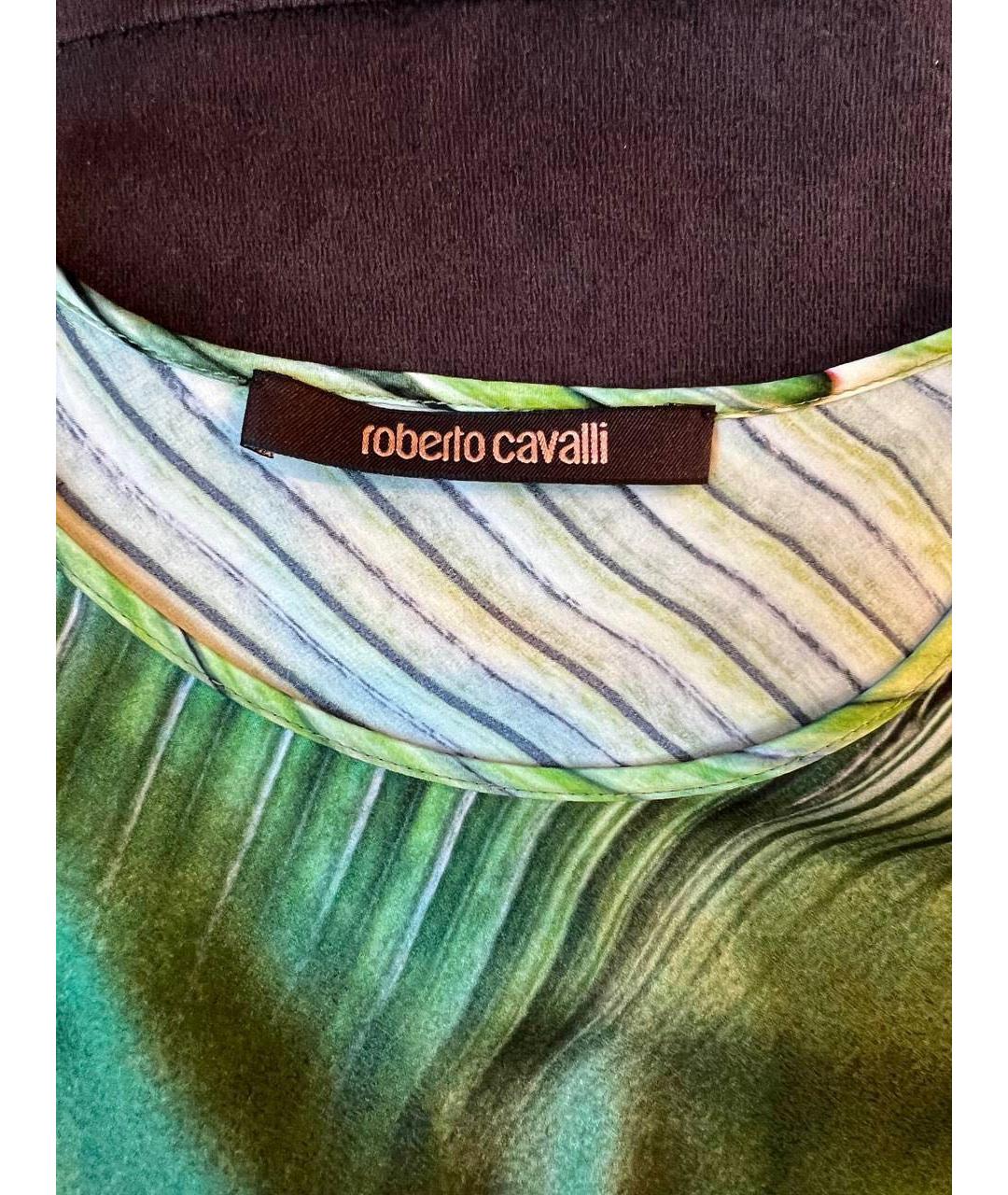 ROBERTO CAVALLI Мульти шелковая блузы, фото 3