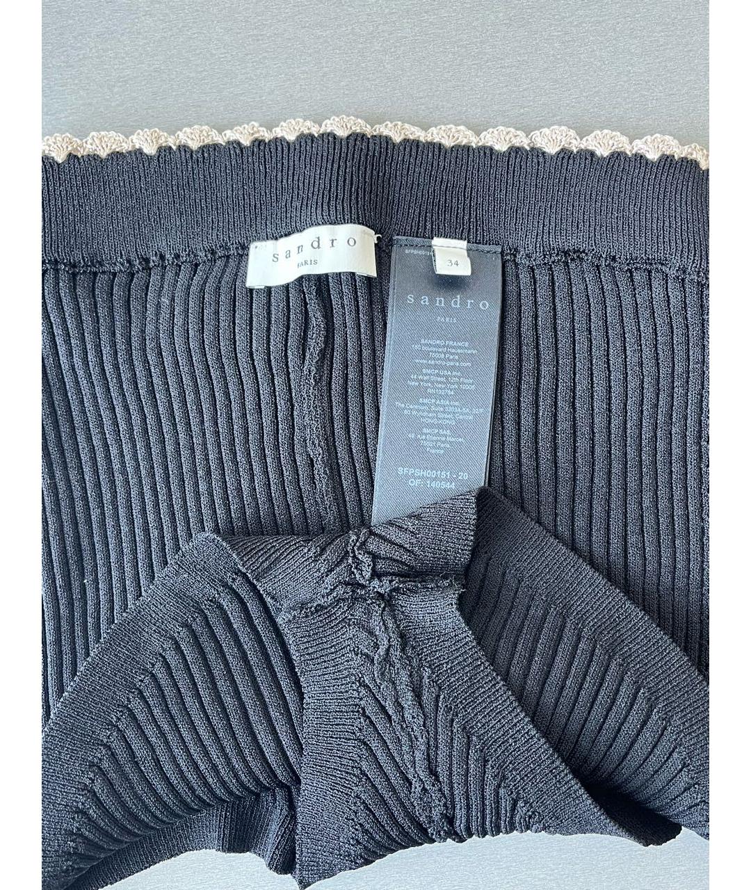 SANDRO Черные вискозные шорты, фото 6