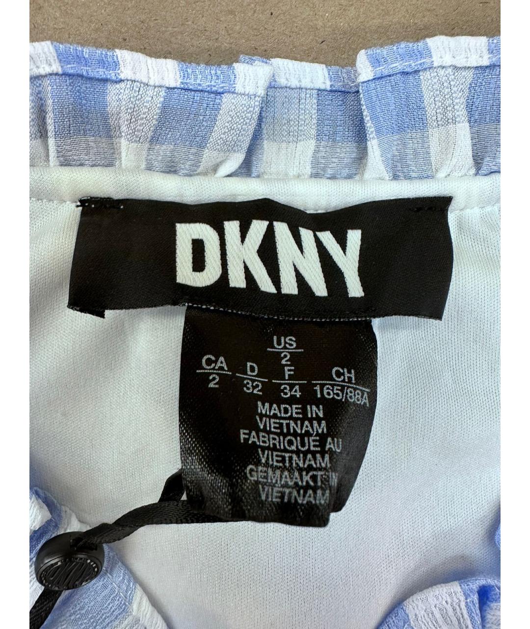 DKNY Белое полиэстеровое повседневное платье, фото 4