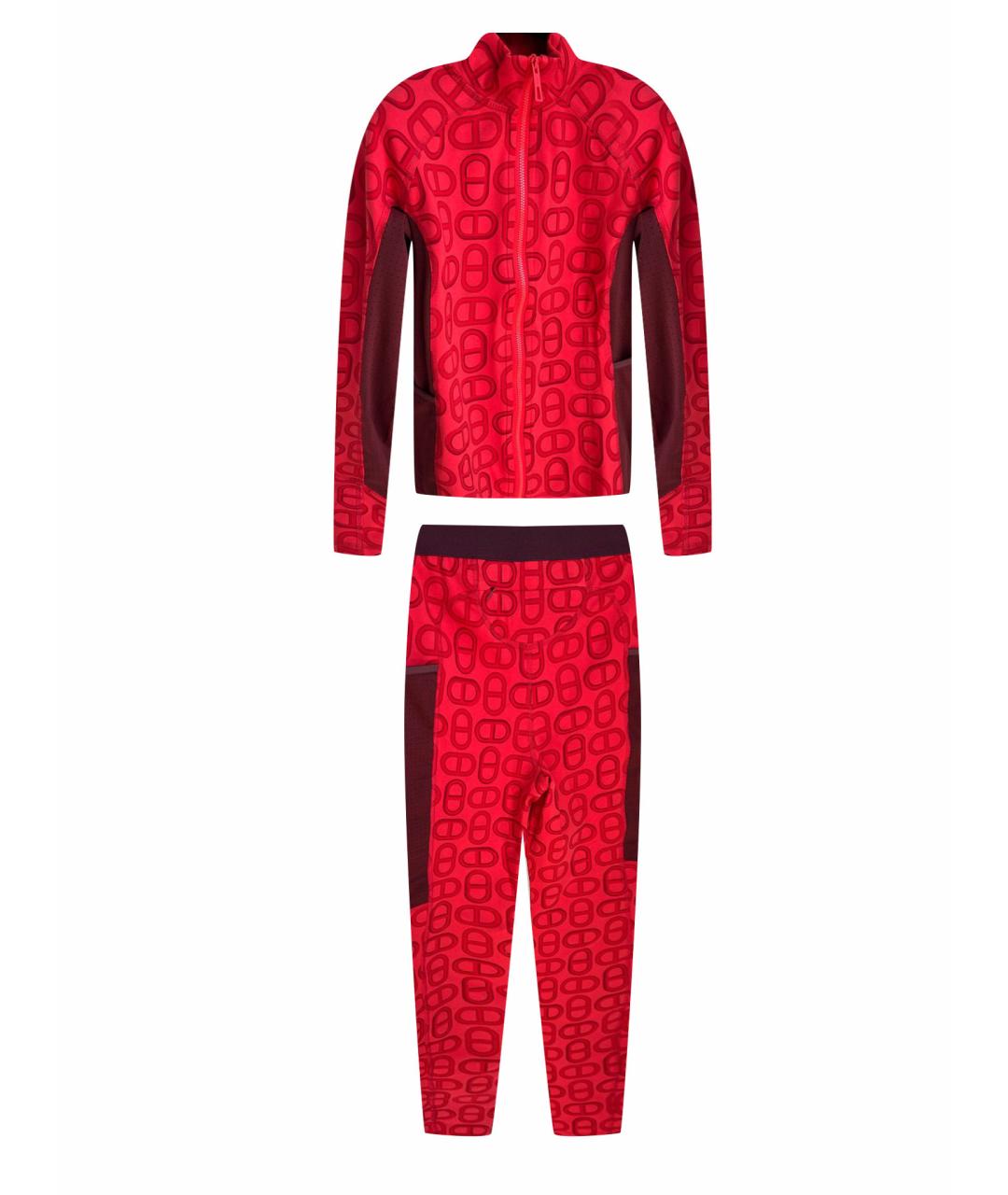 HERMES Красный хлопко-эластановый спортивные костюмы, фото 1