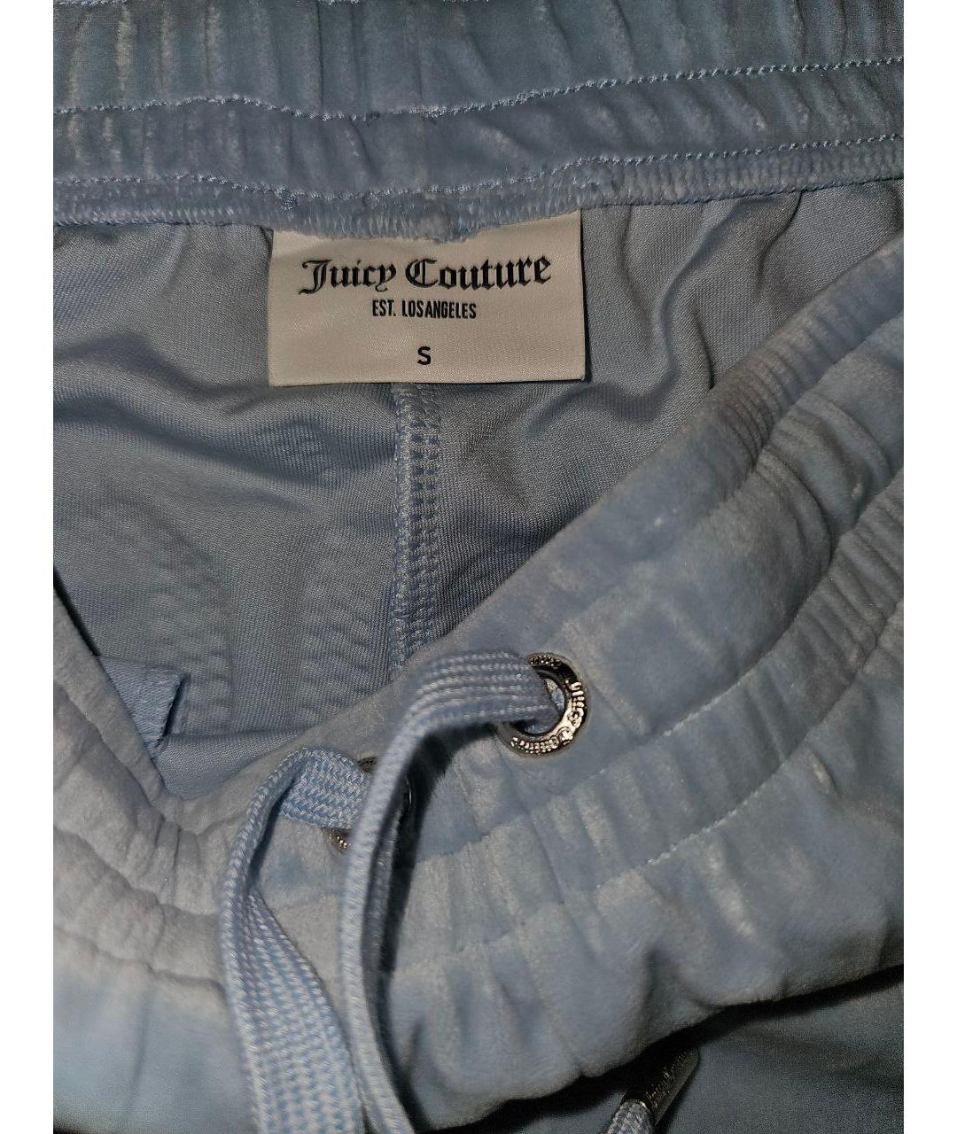 JUICY COUTURE Голубые полиэстеровые шорты, фото 3