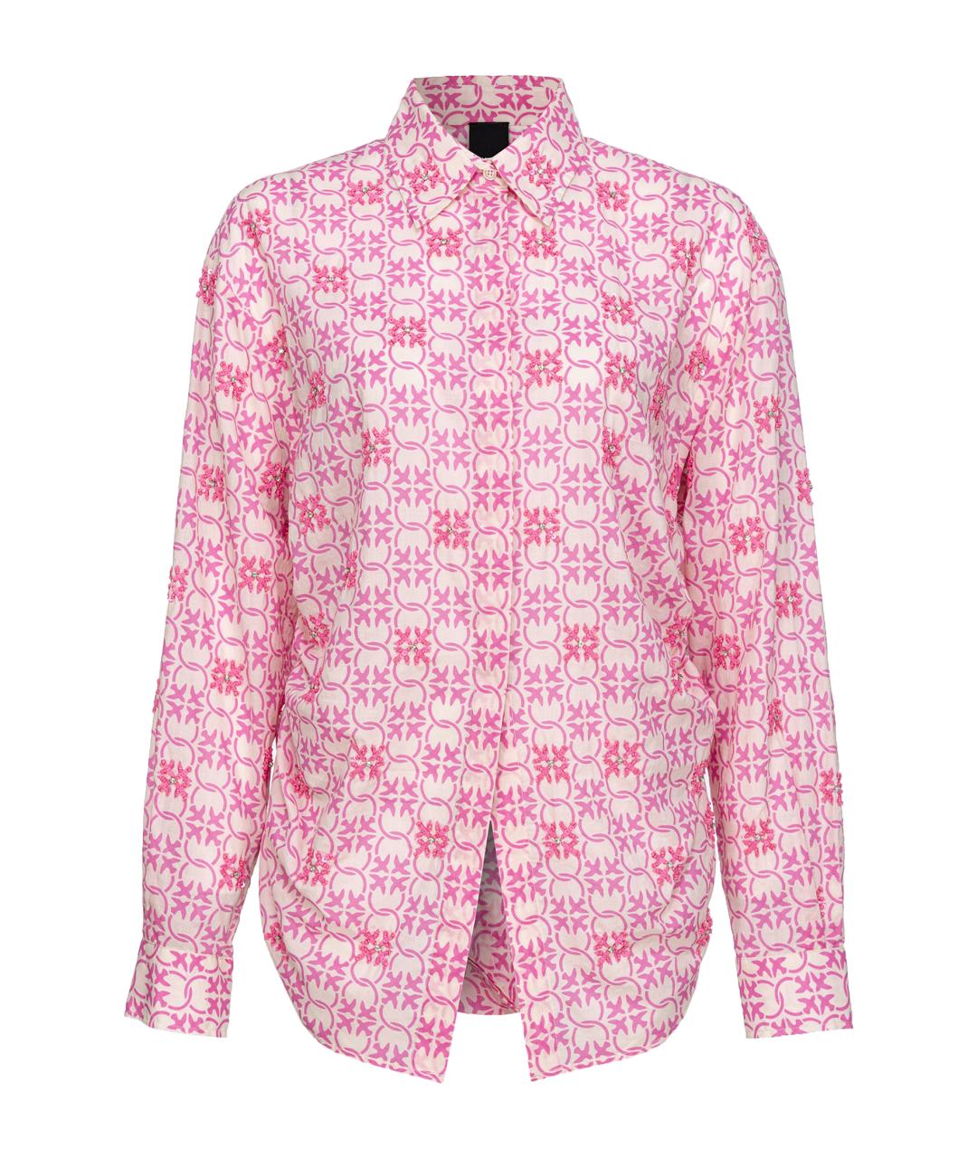 PINKO Розовая хлопковая рубашка, фото 1