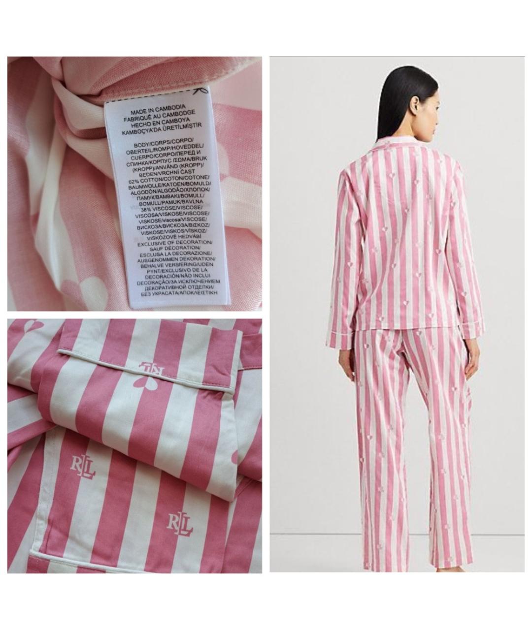 RALPH LAUREN Розовая пижамы и сорочки, фото 3